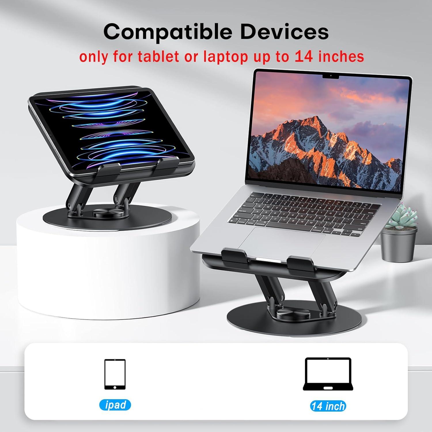 Soporte para Laptop OMOTON Ergonómico 360° Plegable hasta 14"