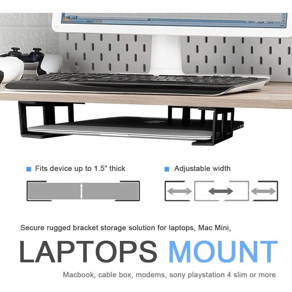 Soporte para Laptop Bajo Escritorio IFCASE - Aluminio Negro