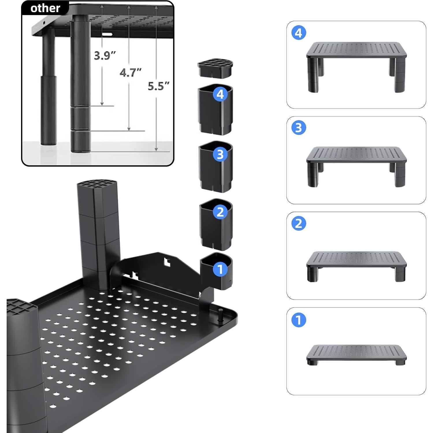 Soporte para Monitor Pholiten Riser Ajustable hasta 20 kg