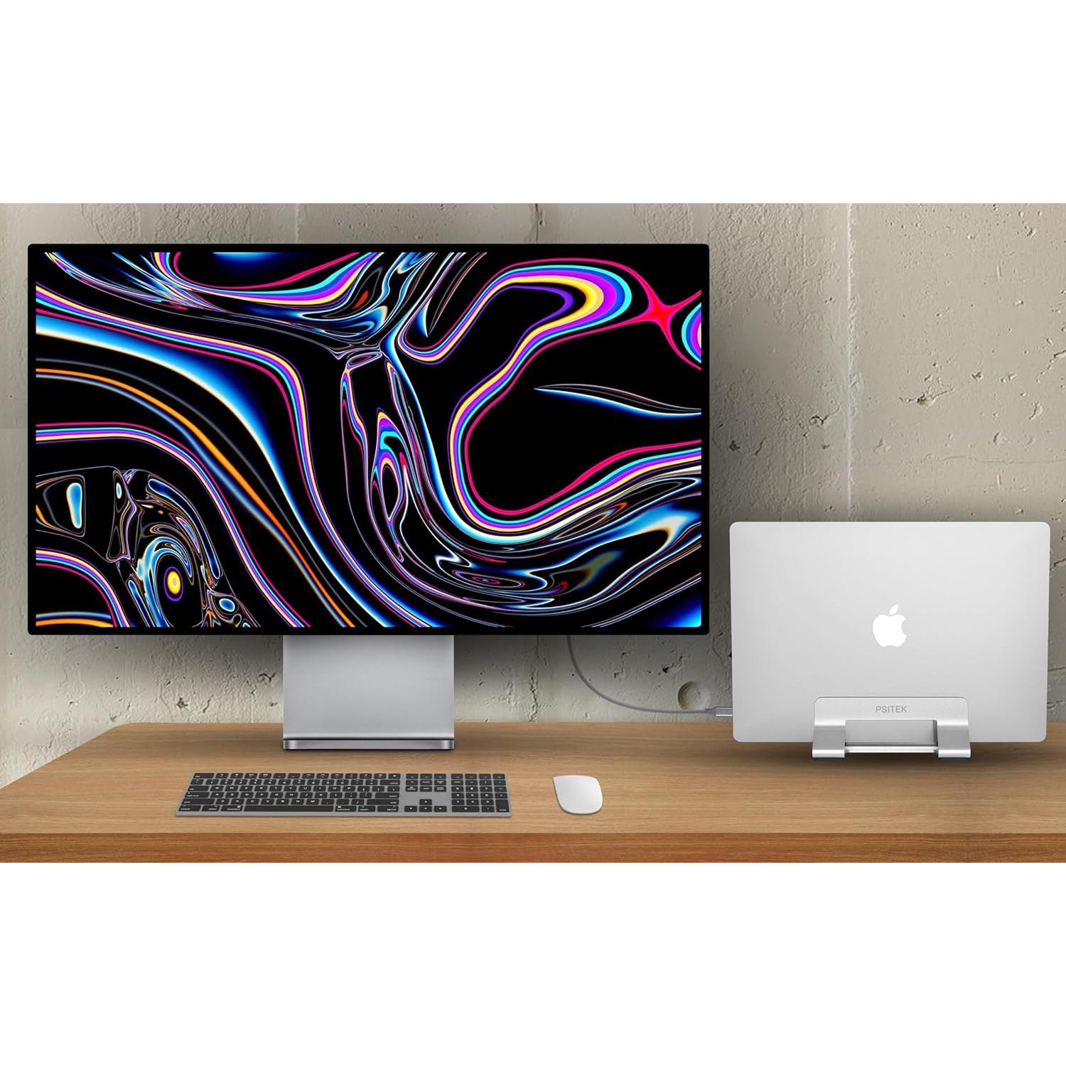 Soporte Vertical Doble de Aluminio Psitek para Laptop 15-36mm