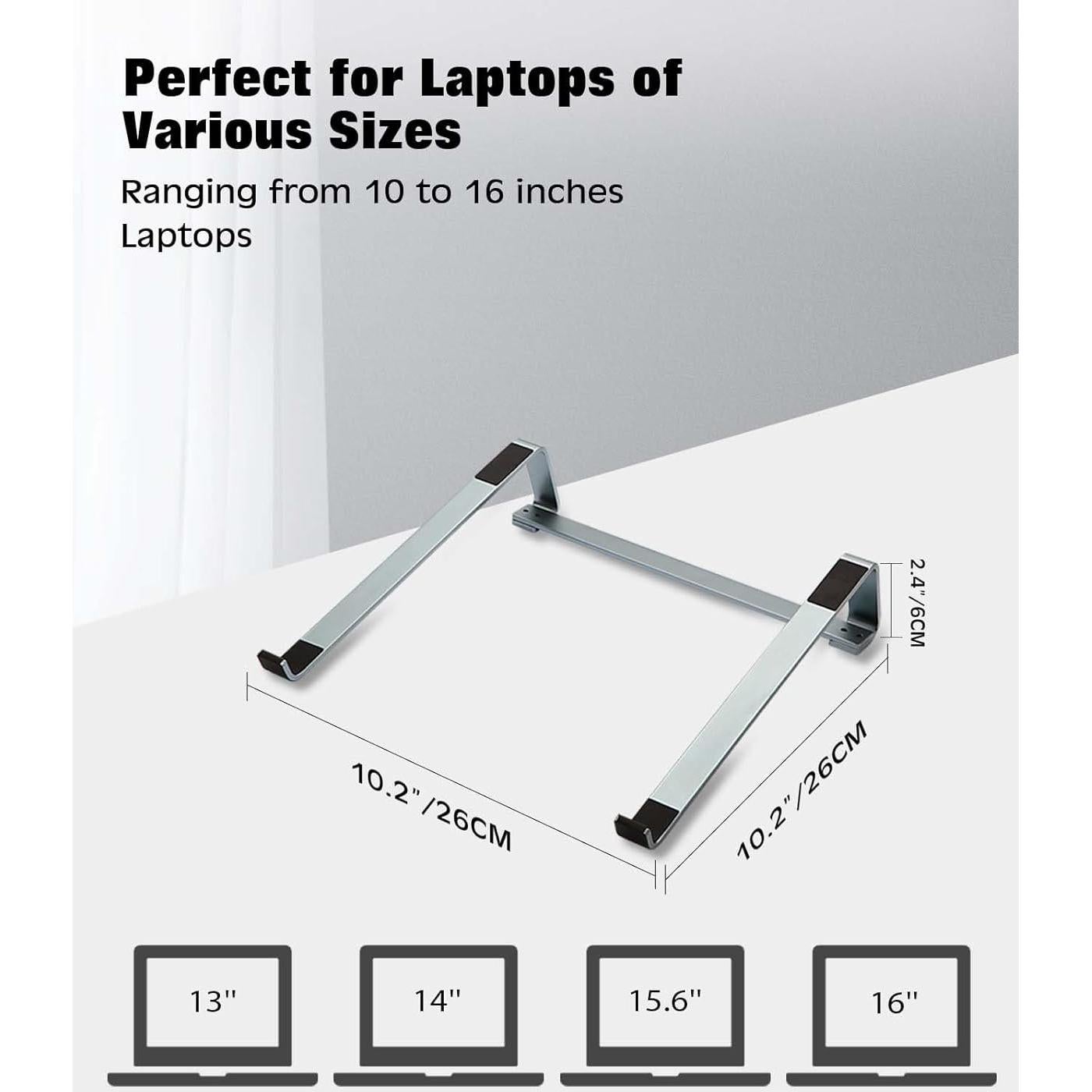 Soporte de Laptop Ergonómico Thibault Aluminio Ventilado 14-17"