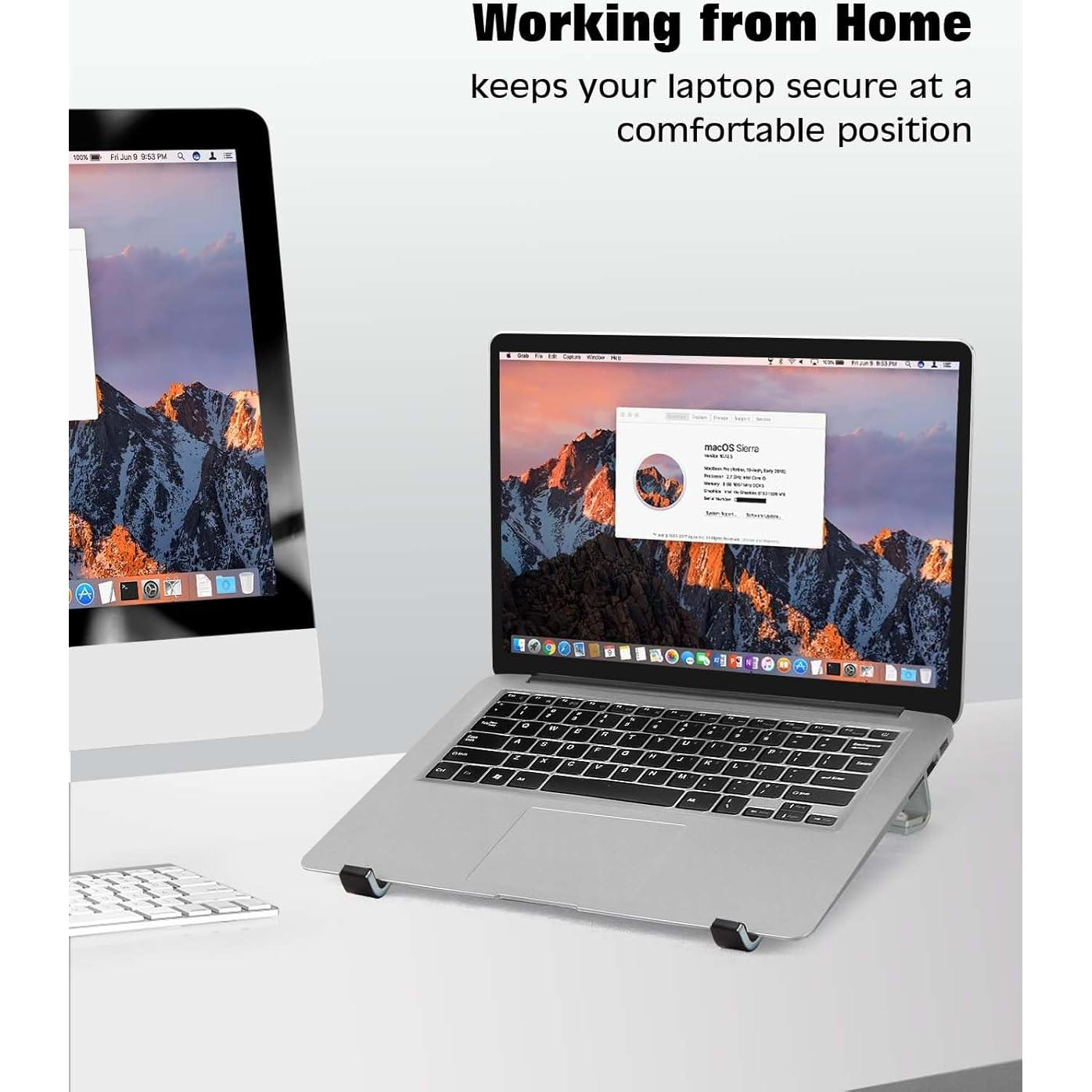 Soporte de Laptop Ergonómico Thibault Aluminio Ventilado 14-17"