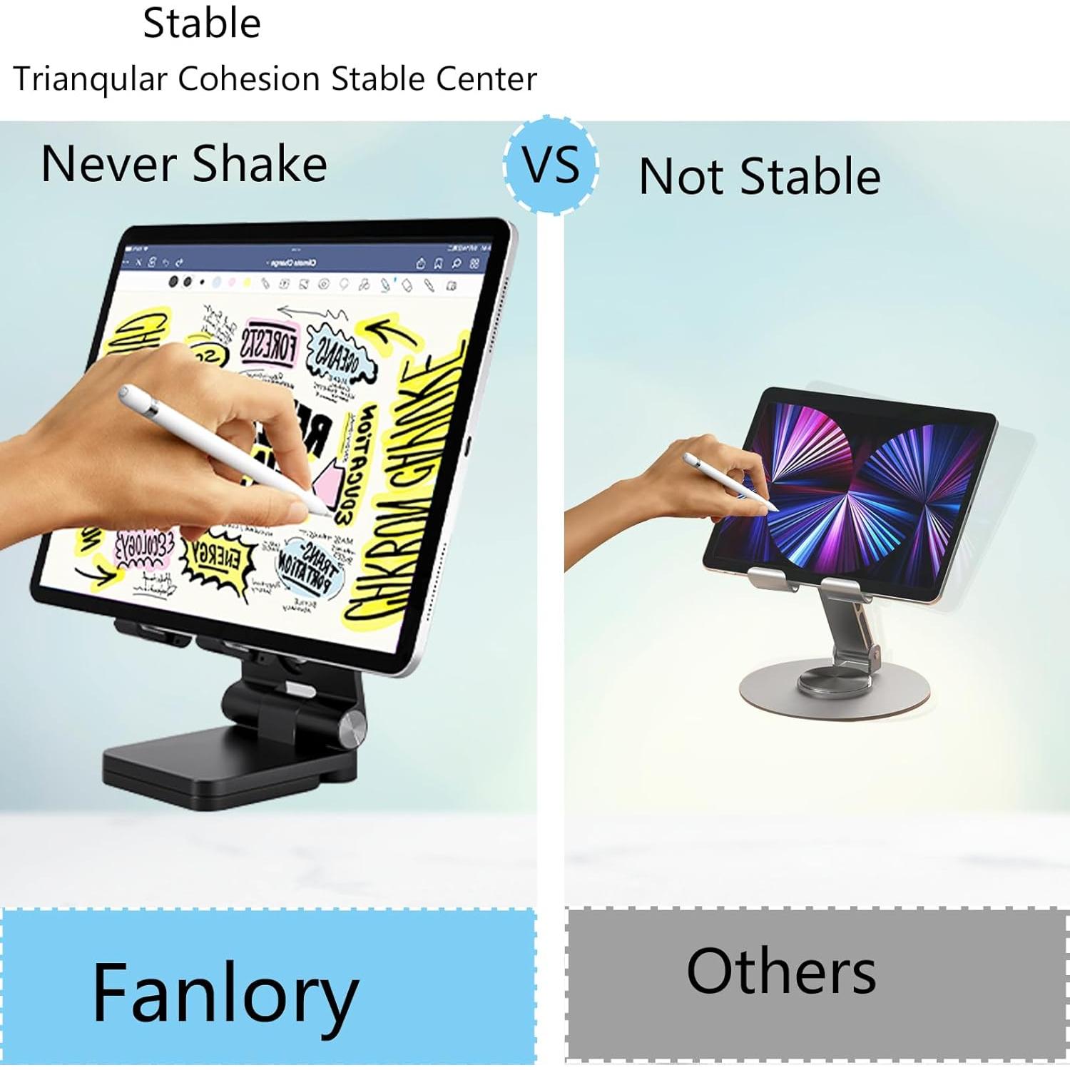 Soporte Plegable para Teléfono Móvil Fanlory Negro - Ajustable