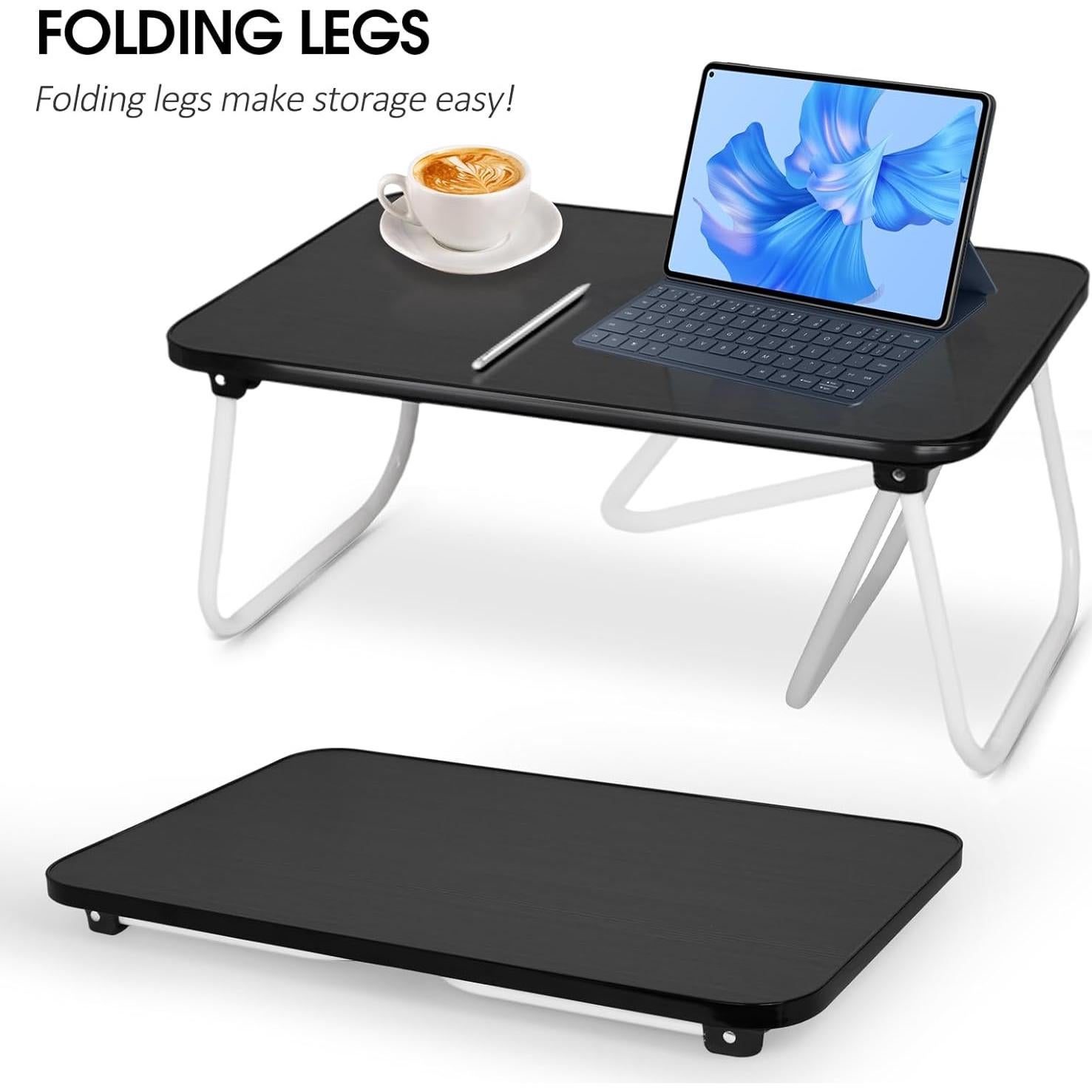 Bandeja Plegable para Computadora Portátil Ybj-ake Negra 43x31cm