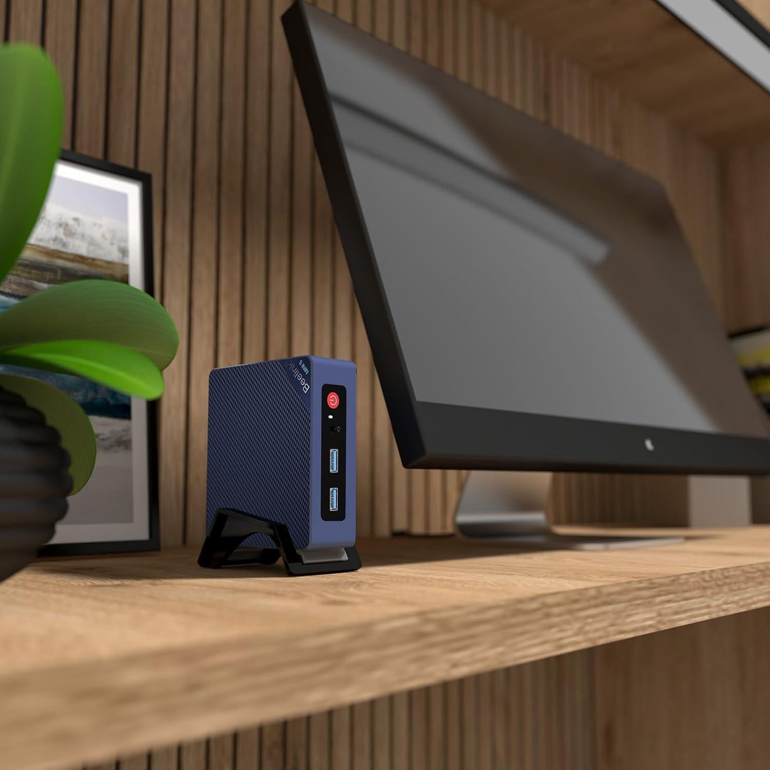 Soporte Vertical Mini PC CaSZLUTION para Beelink S12 Pro Negro