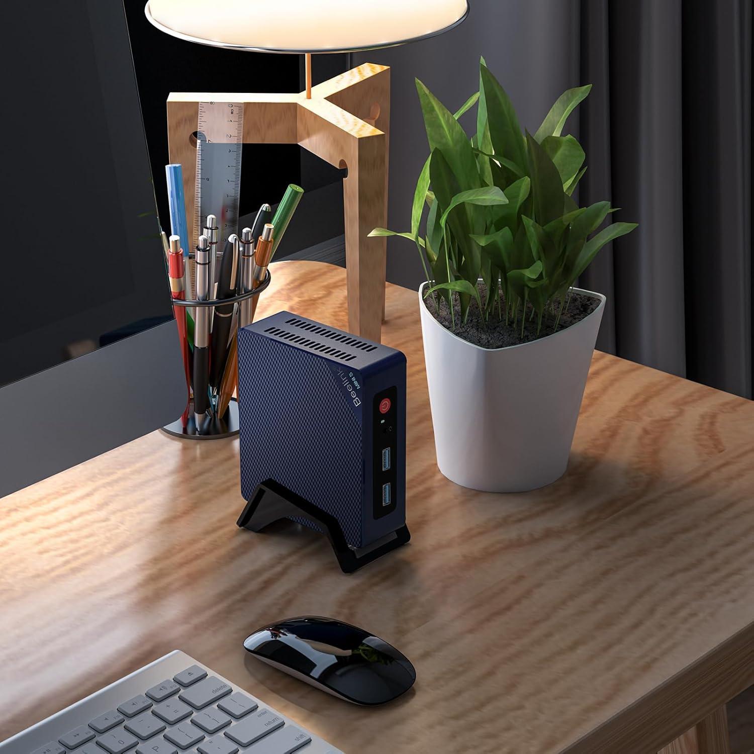 Soporte Vertical Mini PC CaSZLUTION para Beelink S12 Pro Negro