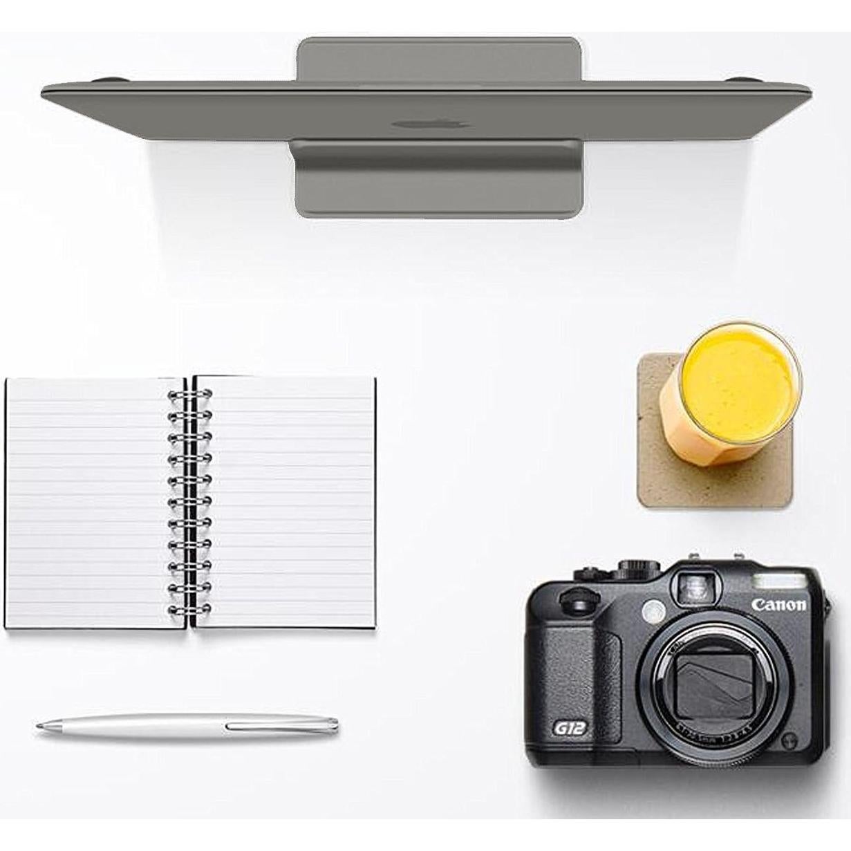 Soporte Vertical para Laptop GodSpin Ajustable Aluminio Gris