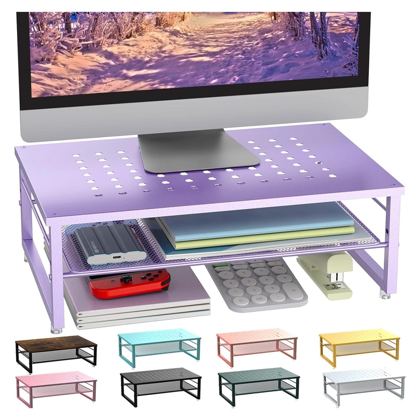 Soporte para Monitor de Metal Gianotter D-3 39.9x25.9cm Púrpura