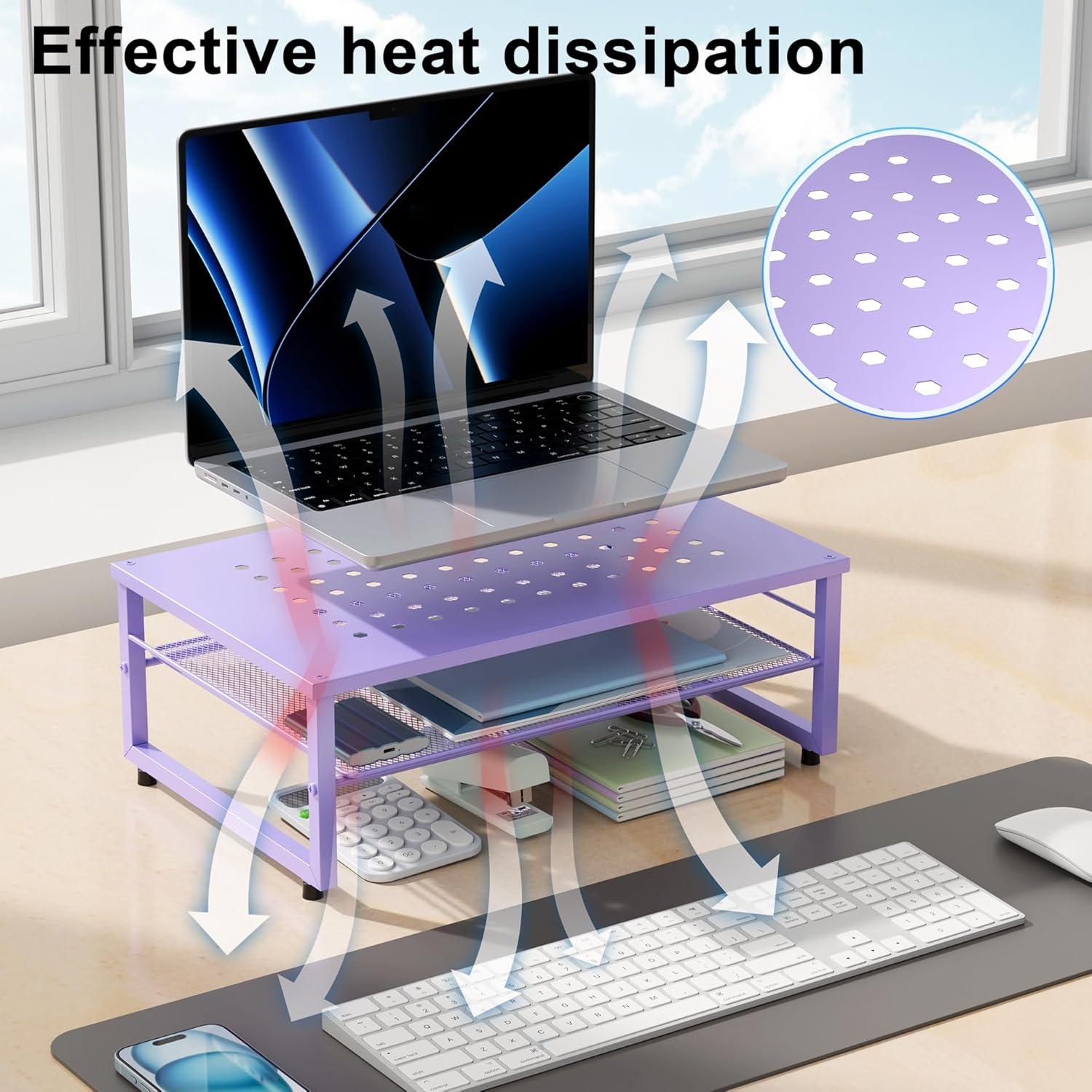 Soporte para Monitor de Metal Gianotter D-3 39.9x25.9cm Púrpura
