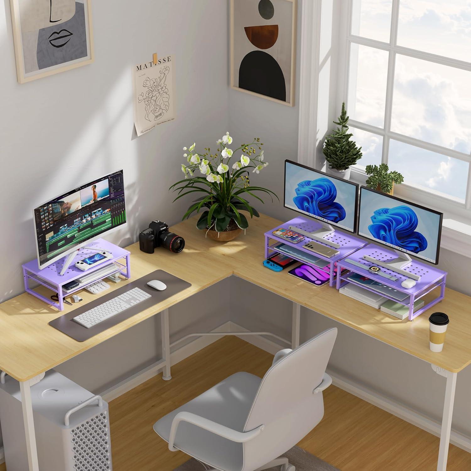 Soporte para Monitor de Metal Gianotter D-3 39.9x25.9cm Púrpura