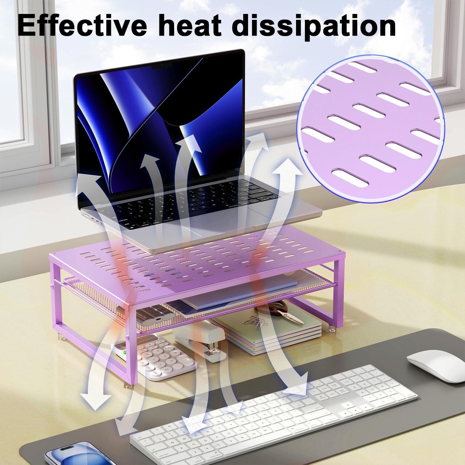 Soporte para Monitor de Metal Gianotter D-3 39.9x25.9cm Púrpura