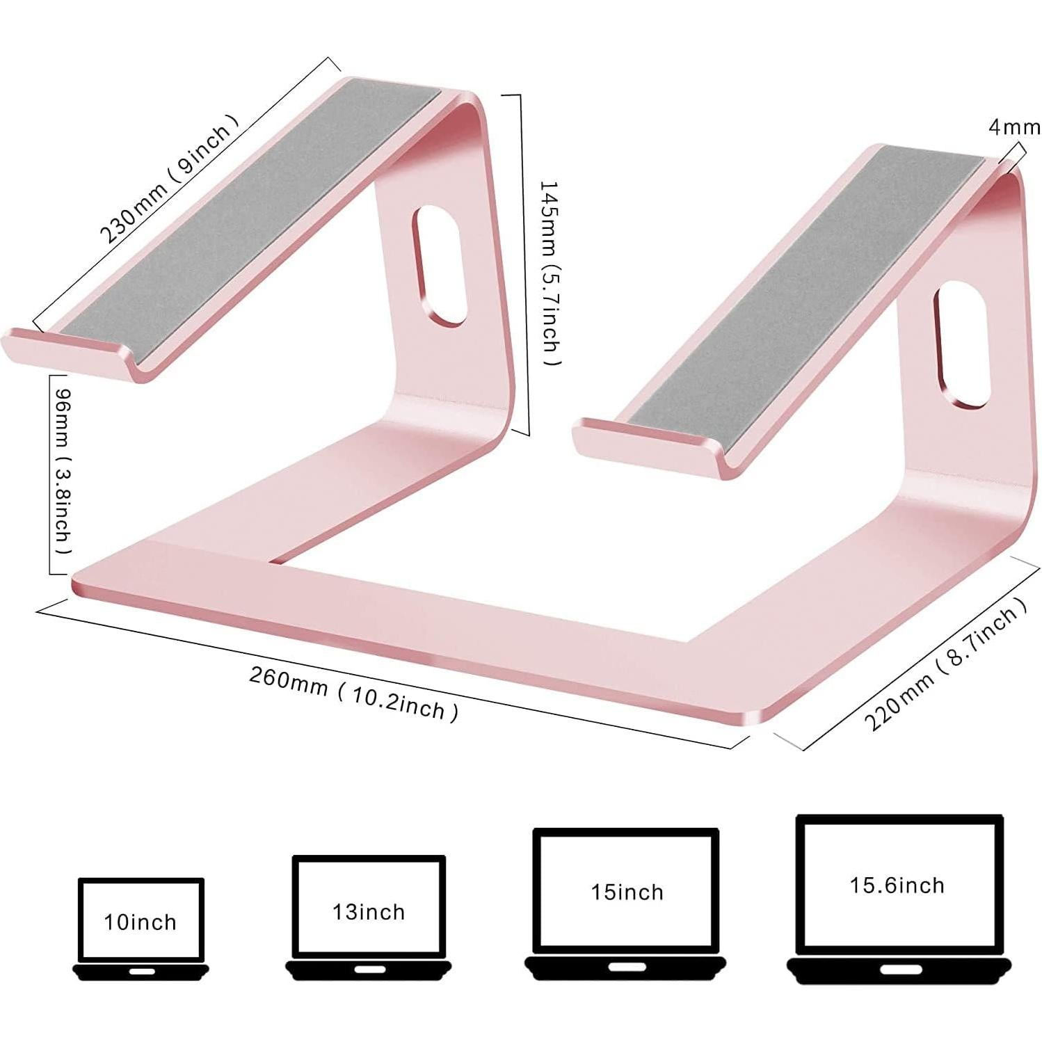 Soporte para Laptop Orionstar de Aluminio Ergonómico Rosa 10-15.6"