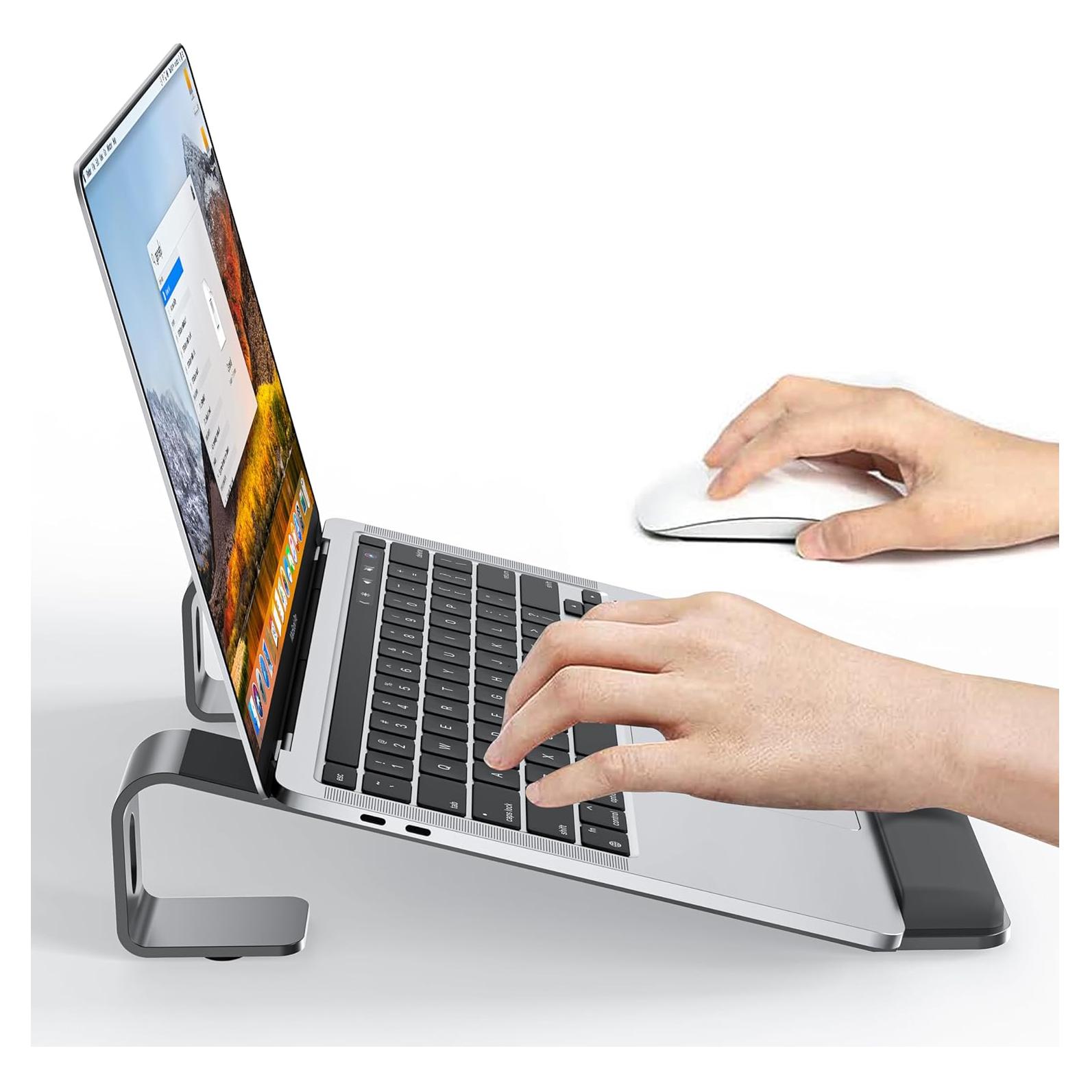 Soporte Ergonómico para Laptop NTMY NH04 Gris 10-17.3''