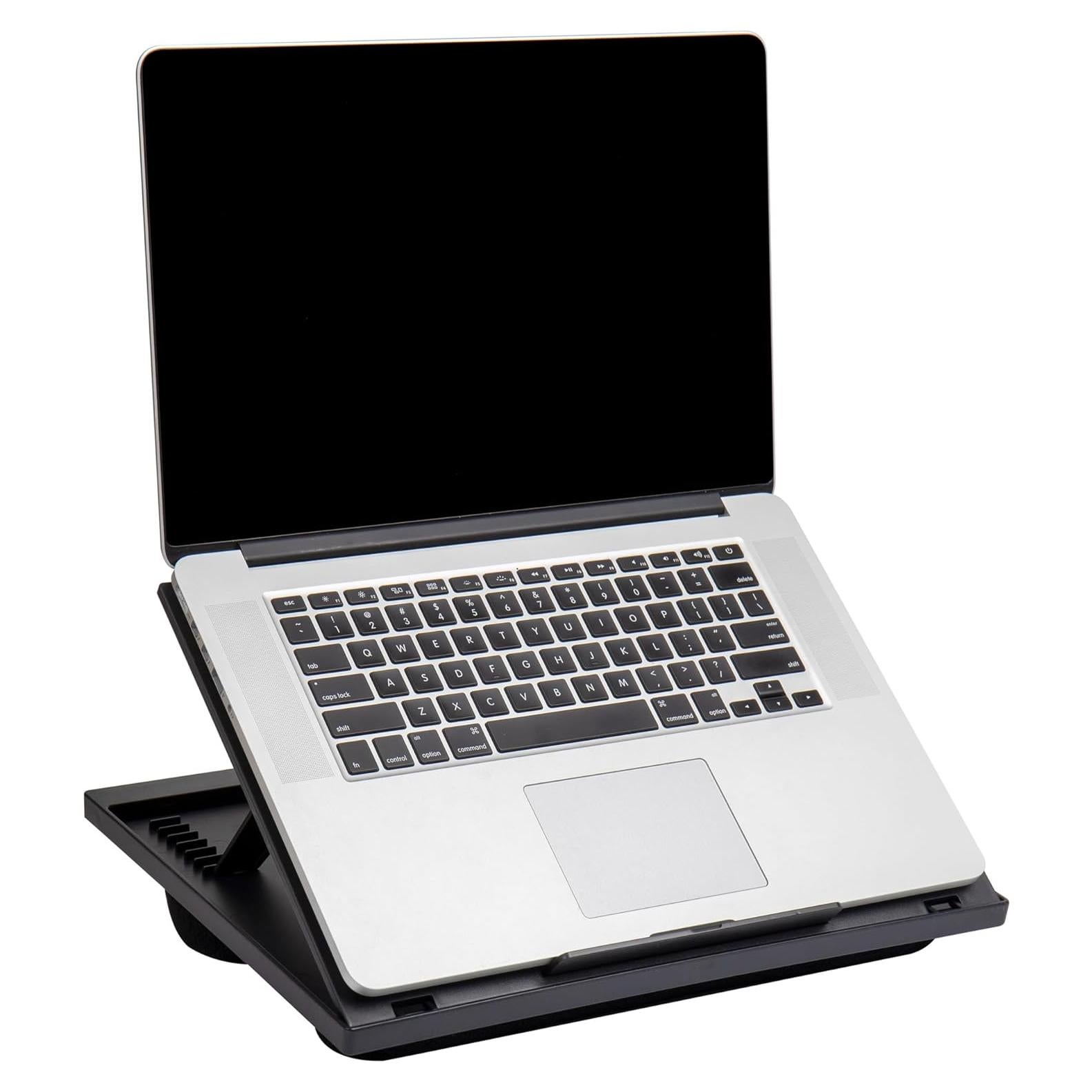 Mesa de escritorio portátil Mind Reader negra, 37.47x27.94cm