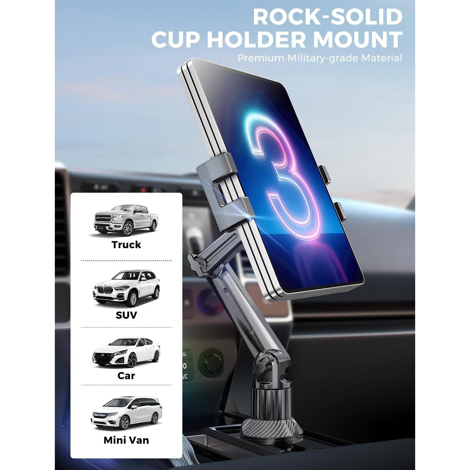 Soporte para Tablet eSamcore para Portavasos de Coche 38.1 cm