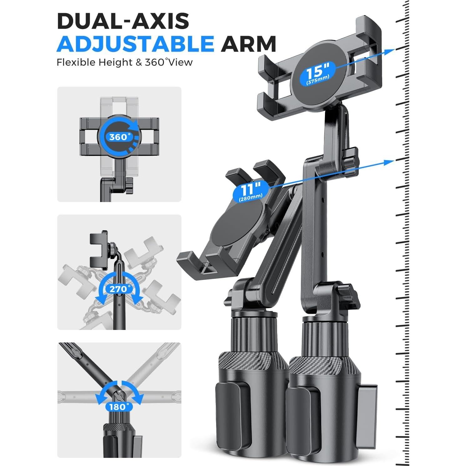 Soporte para Tablet eSamcore para Portavasos de Coche 38.1 cm