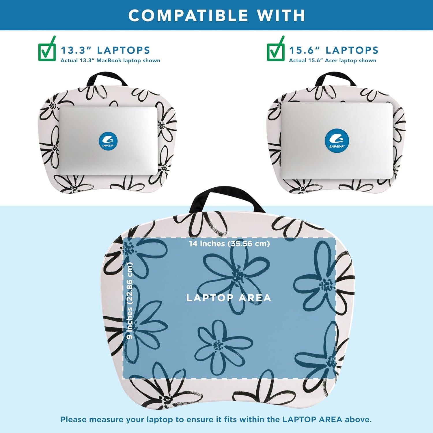 Escritorio Portátil LapGear MyStyle Cojín Flor Cepillada 15.6"