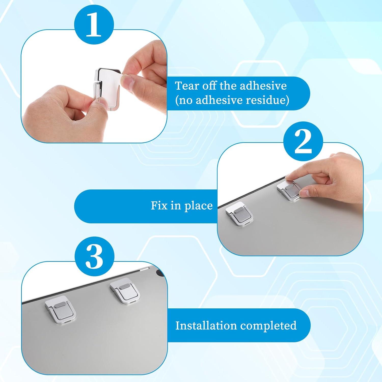 Soporte Elevador de Teclado SynHHergyx 2 Pcs Plata Portátil