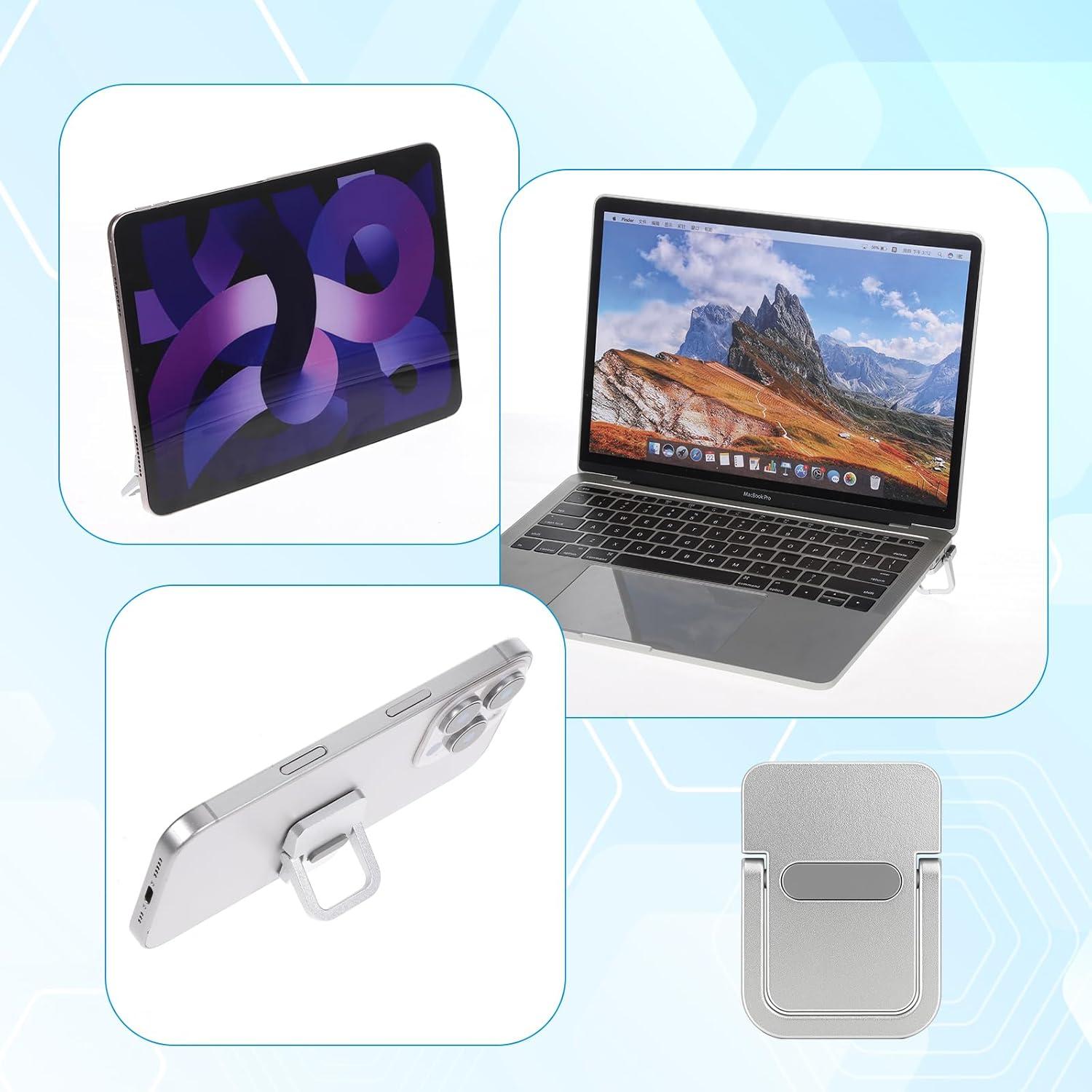 Soporte Elevador de Teclado SynHHergyx 2 Pcs Plata Portátil