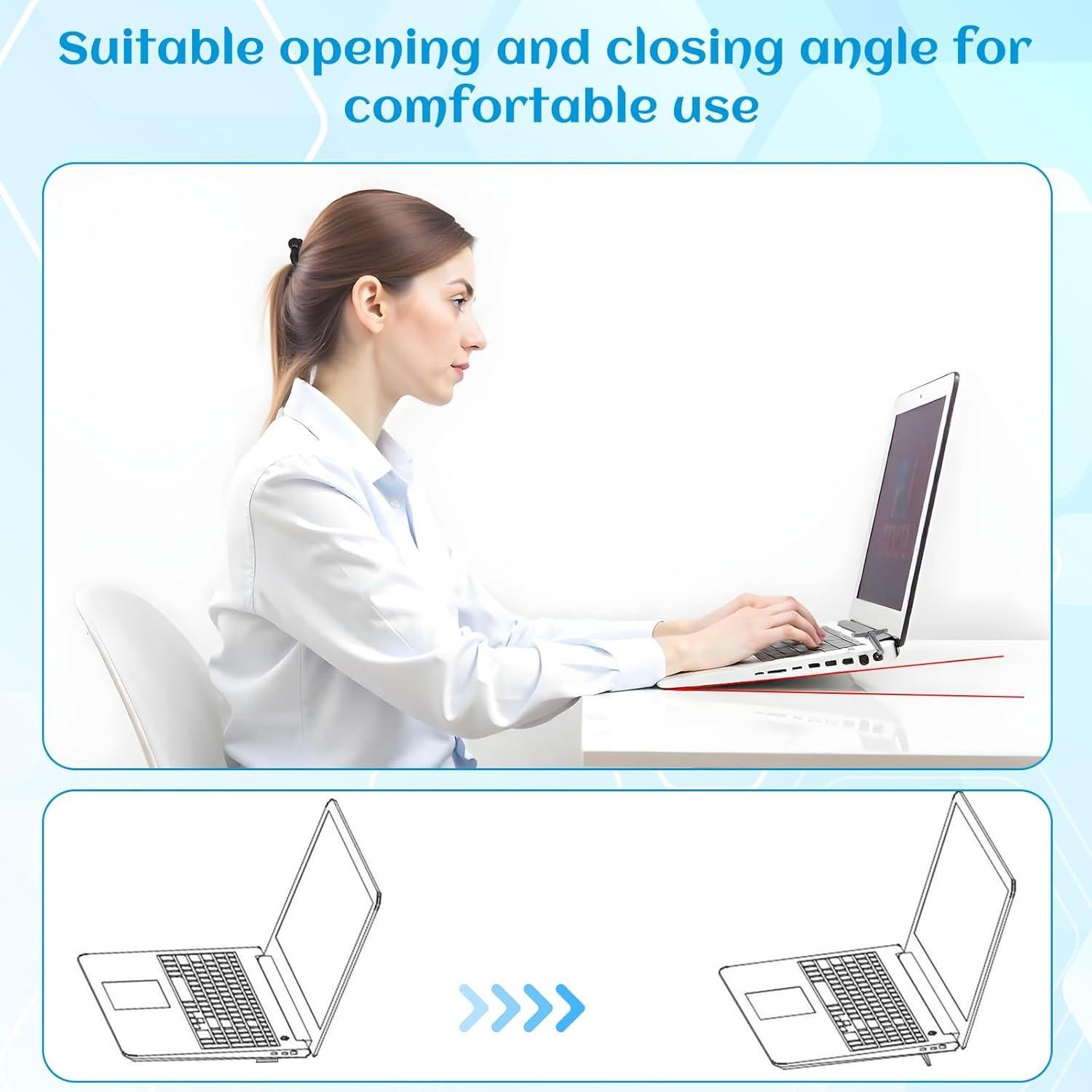 Soporte Elevador de Teclado SynHHergyx 2 Pcs Plata Portátil