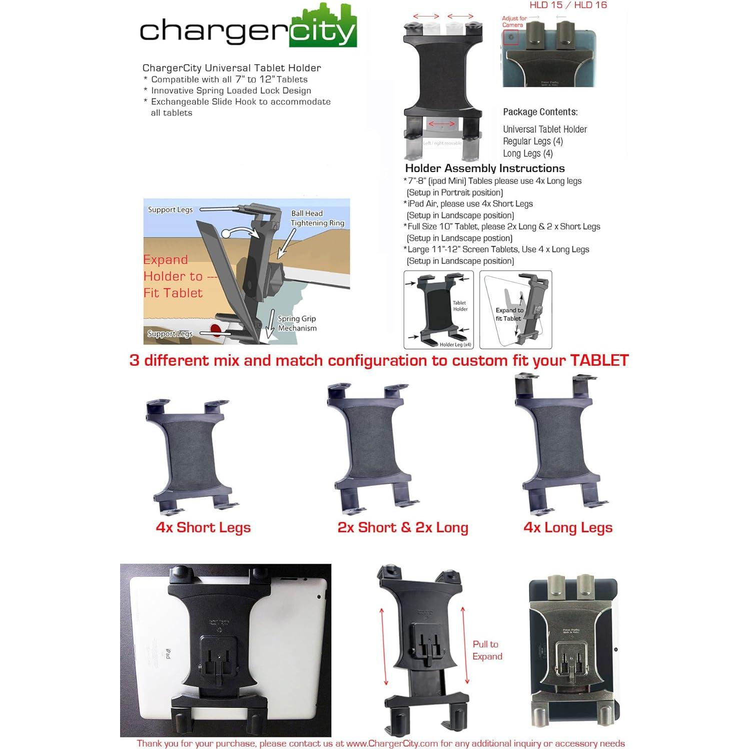 Soporte de Tablet ChargerCity 22" Ajustable para Vehículos