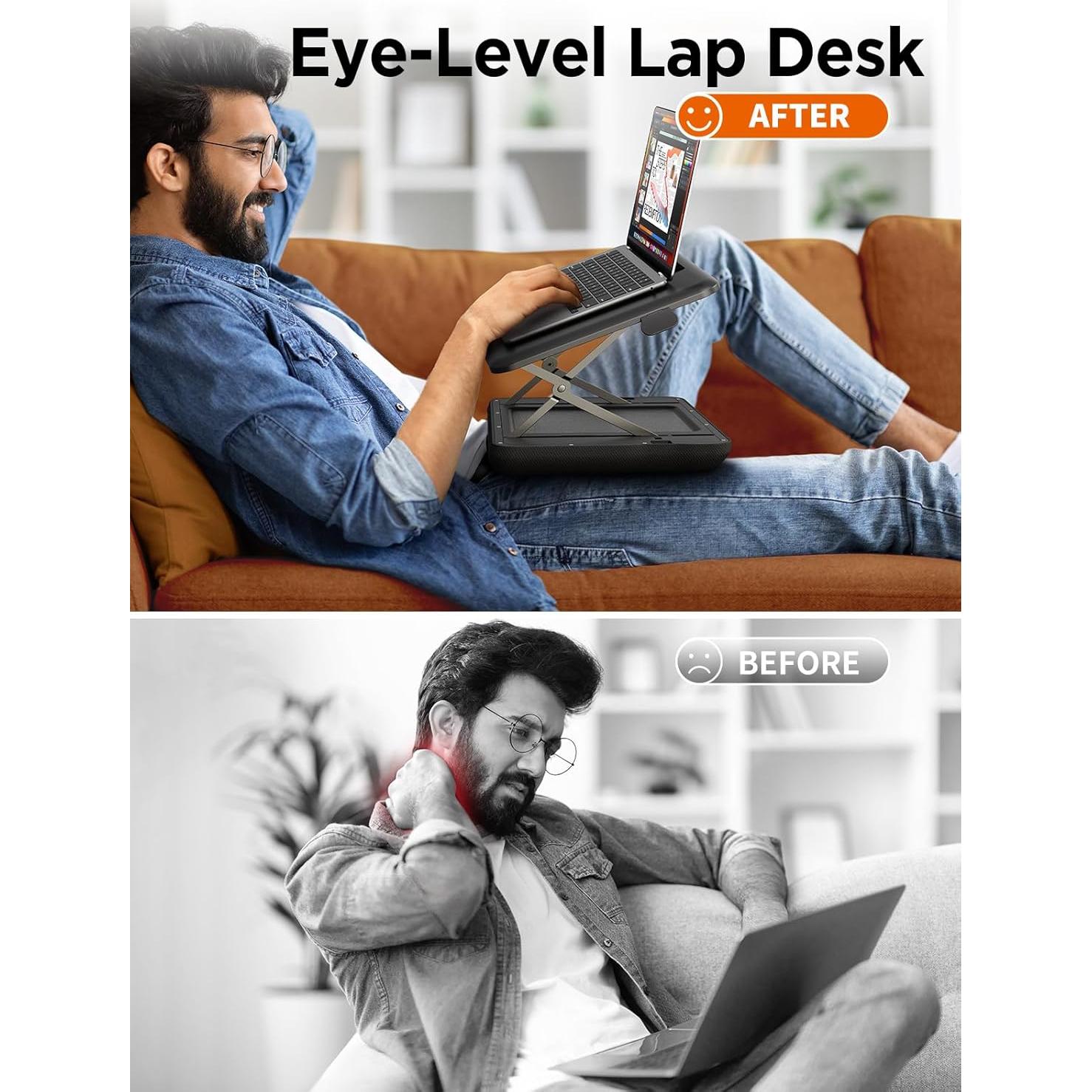 Soporte Ajustable para Laptop SAIJI - Hasta 39.6 cm Negro