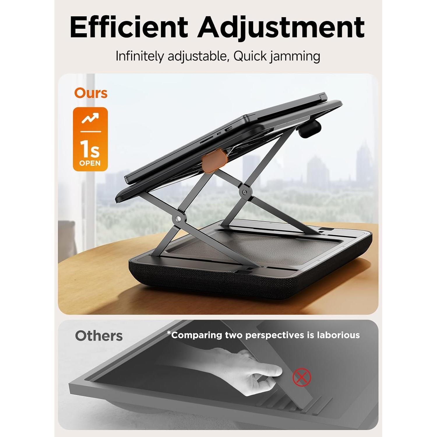 Soporte Ajustable para Laptop SAIJI - Hasta 39.6 cm Negro