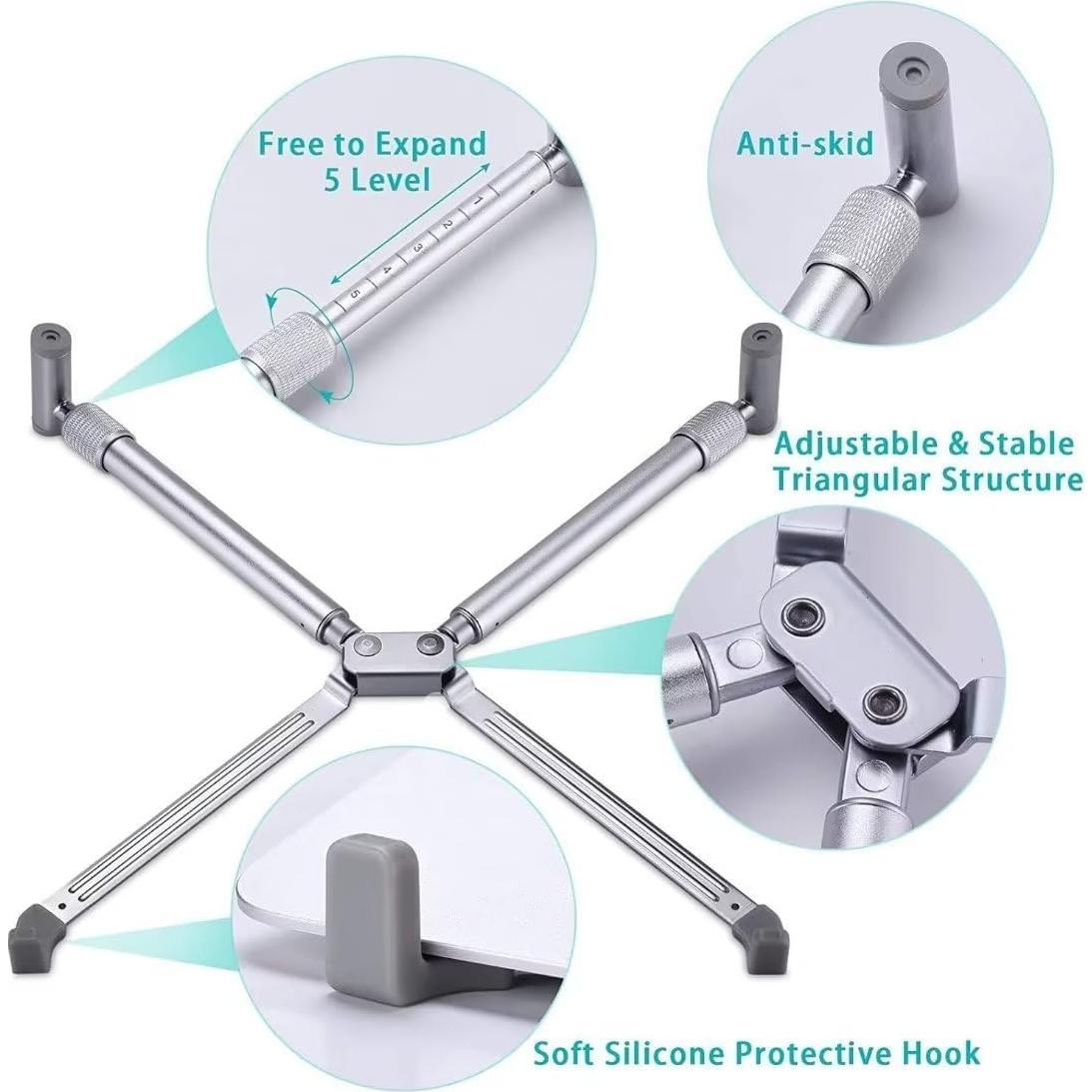 Soporte de Laptop Ajustable USonline911 - Aluminio Ergonómico 12-17"