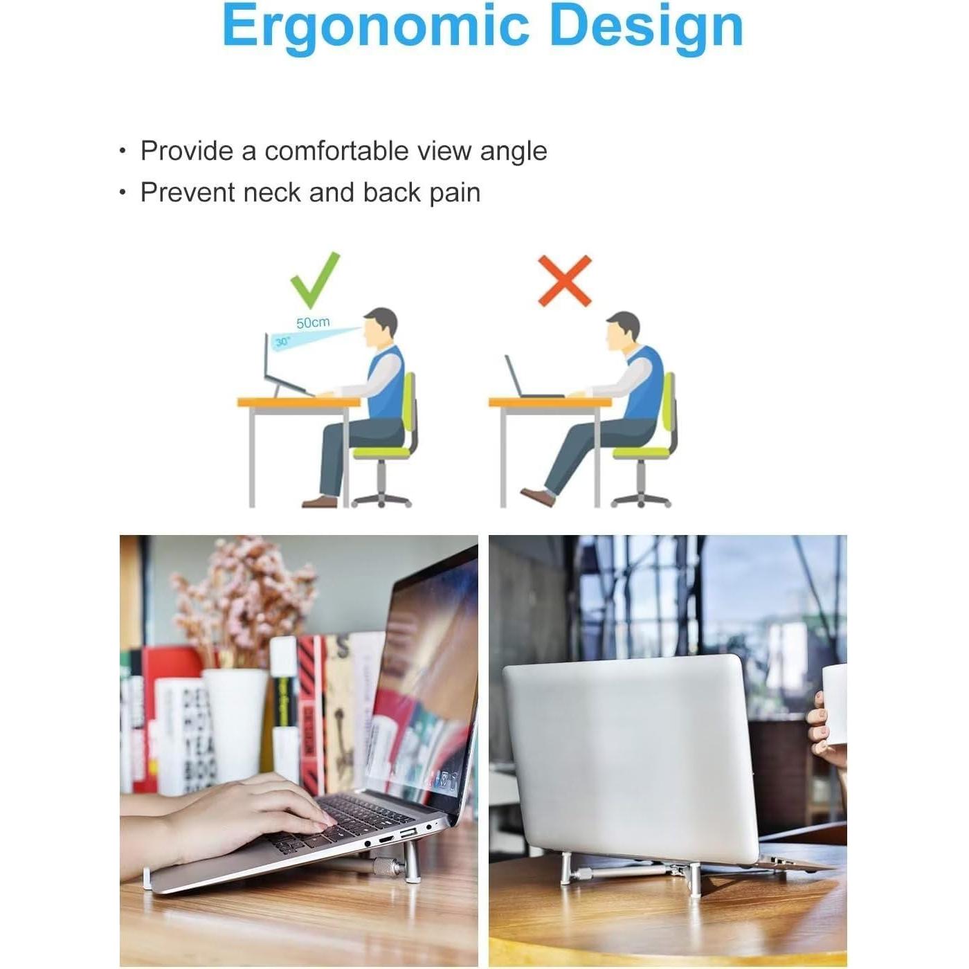 Soporte de Laptop Ajustable USonline911 - Aluminio Ergonómico 12-17"