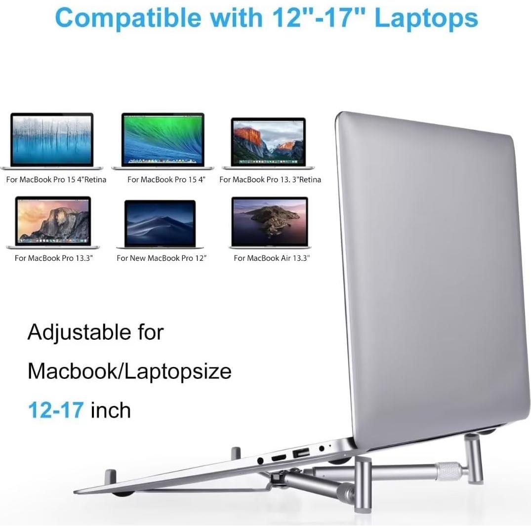 Soporte de Laptop Ajustable USonline911 - Aluminio Ergonómico 12-17"