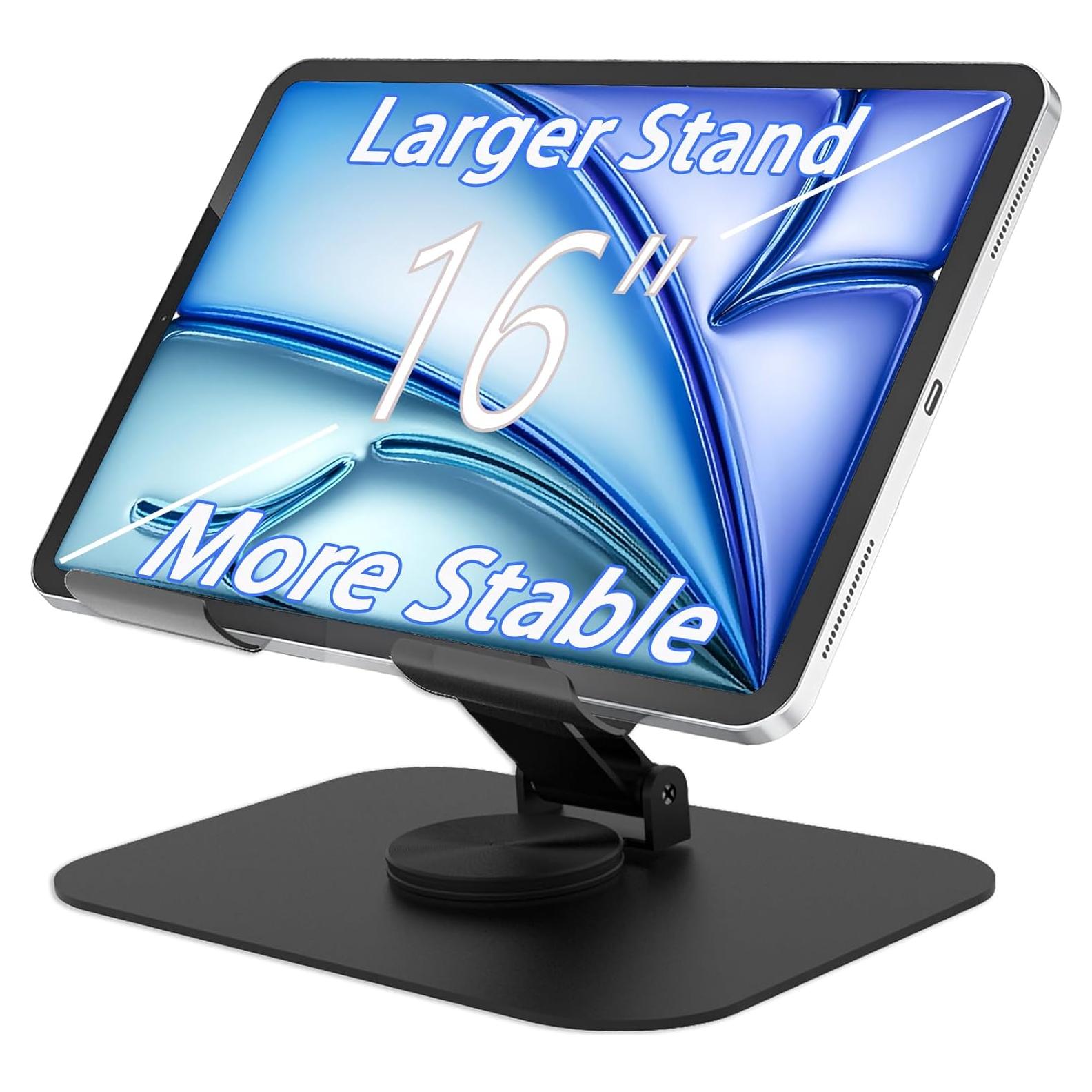 Soporte de Tableta Ajustable TAPMEI Negro 360° para 4-16"