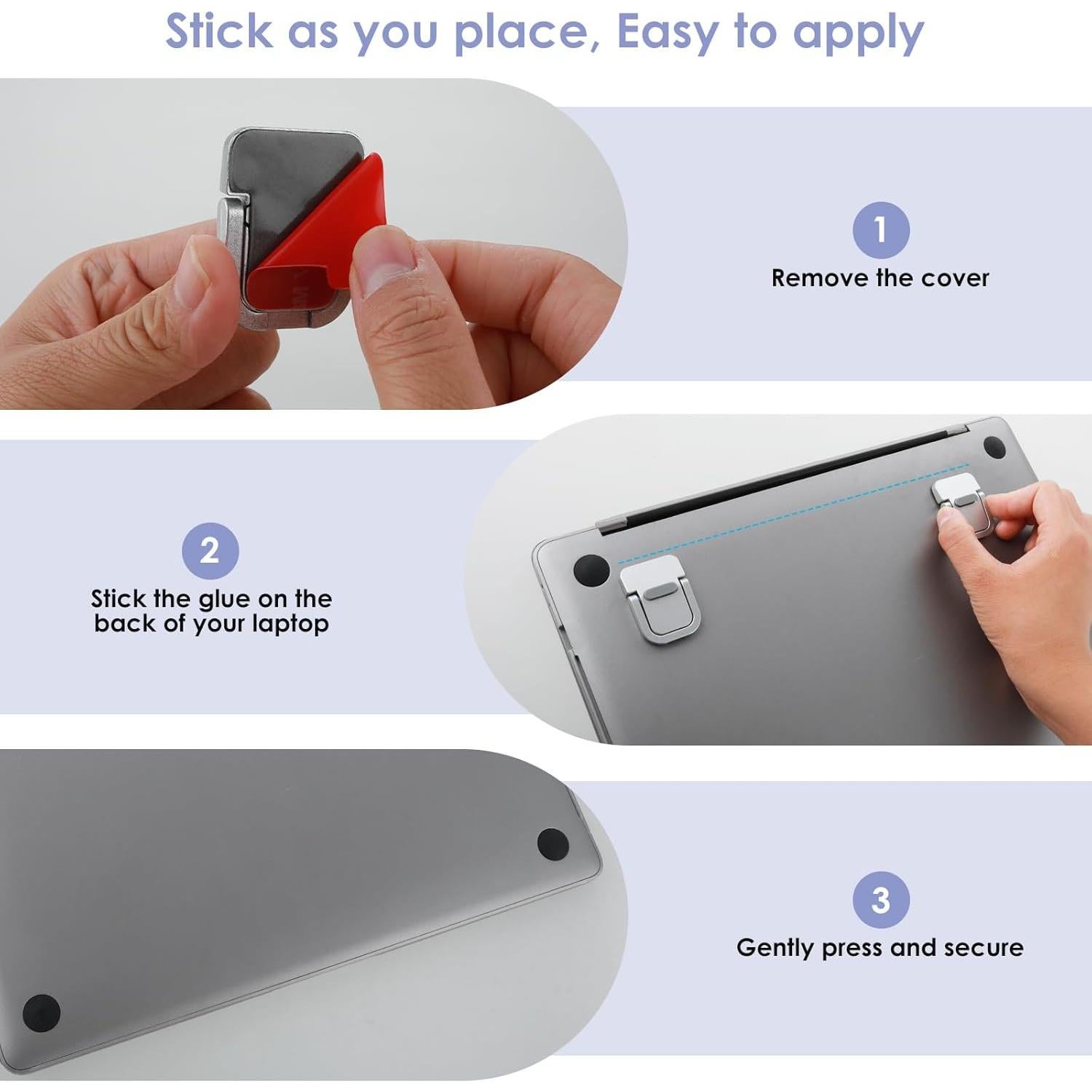 Soporte Mini Teclado Giantree 2 Pcs Elevador Portátil Plata