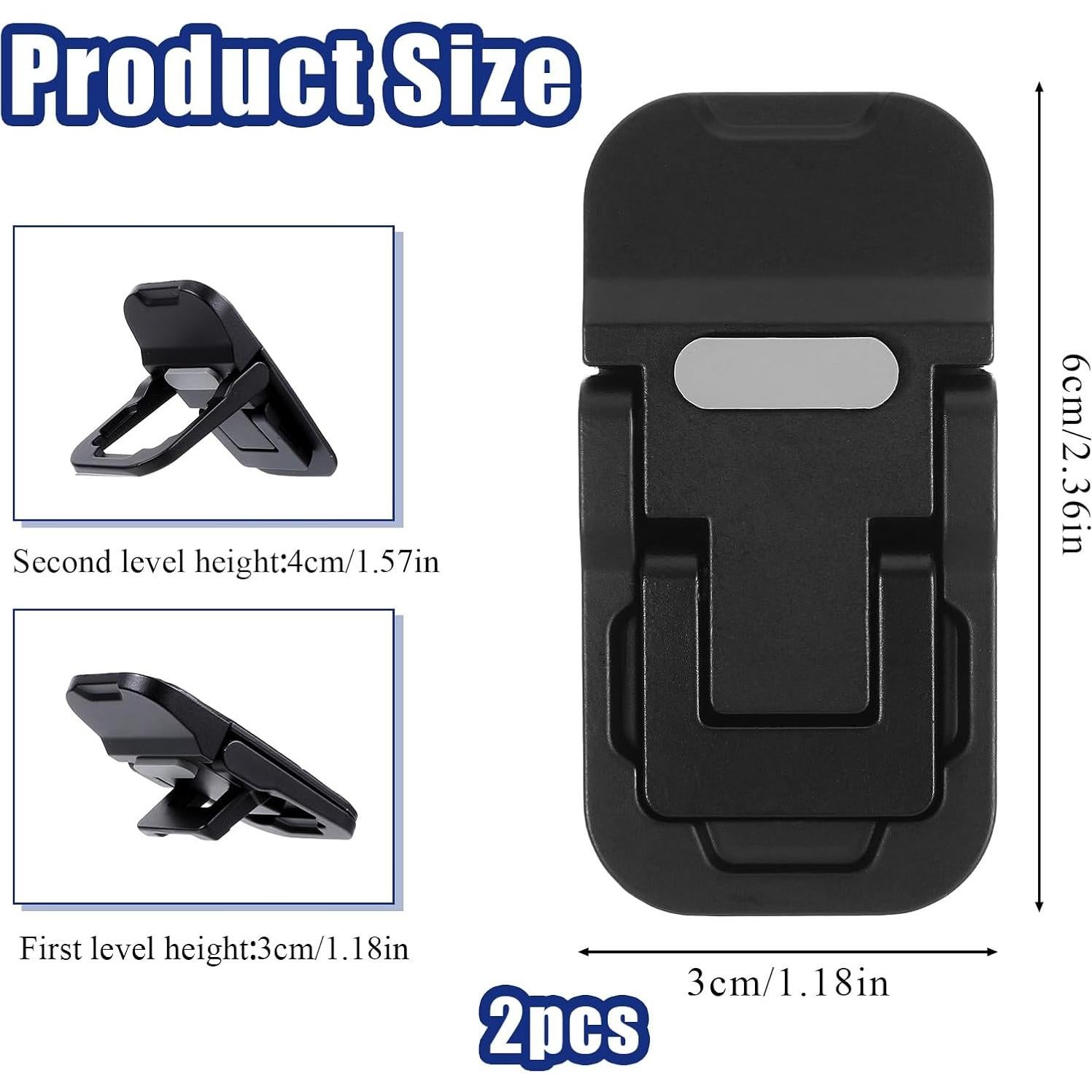 Soporte Plegable para Teclado Larrel - 2 Pcs Ajustable Negro