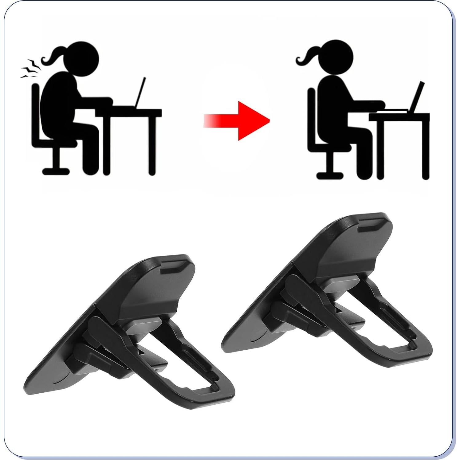 Soporte Plegable para Teclado Larrel - 2 Pcs Ajustable Negro