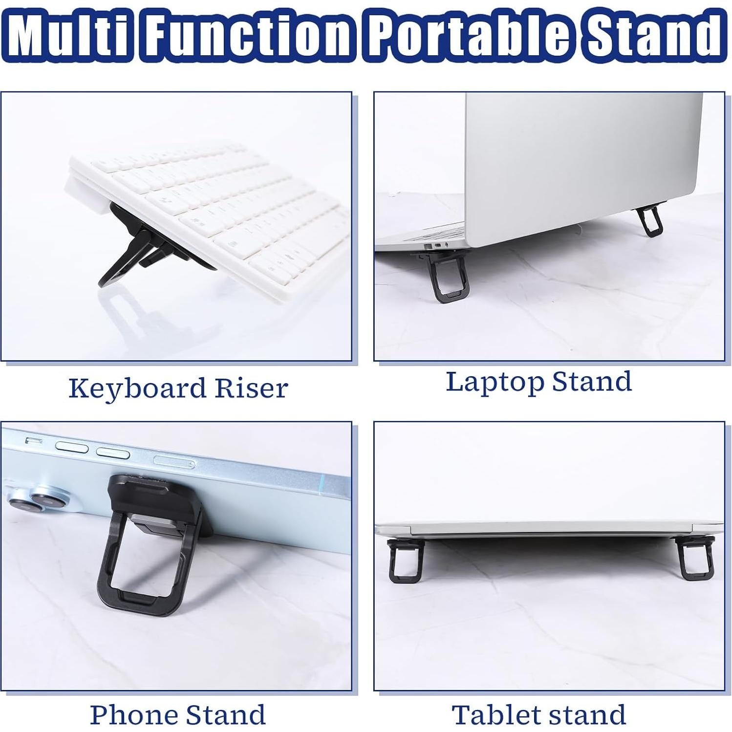 Soporte Plegable para Teclado Larrel - 2 Pcs Ajustable Negro