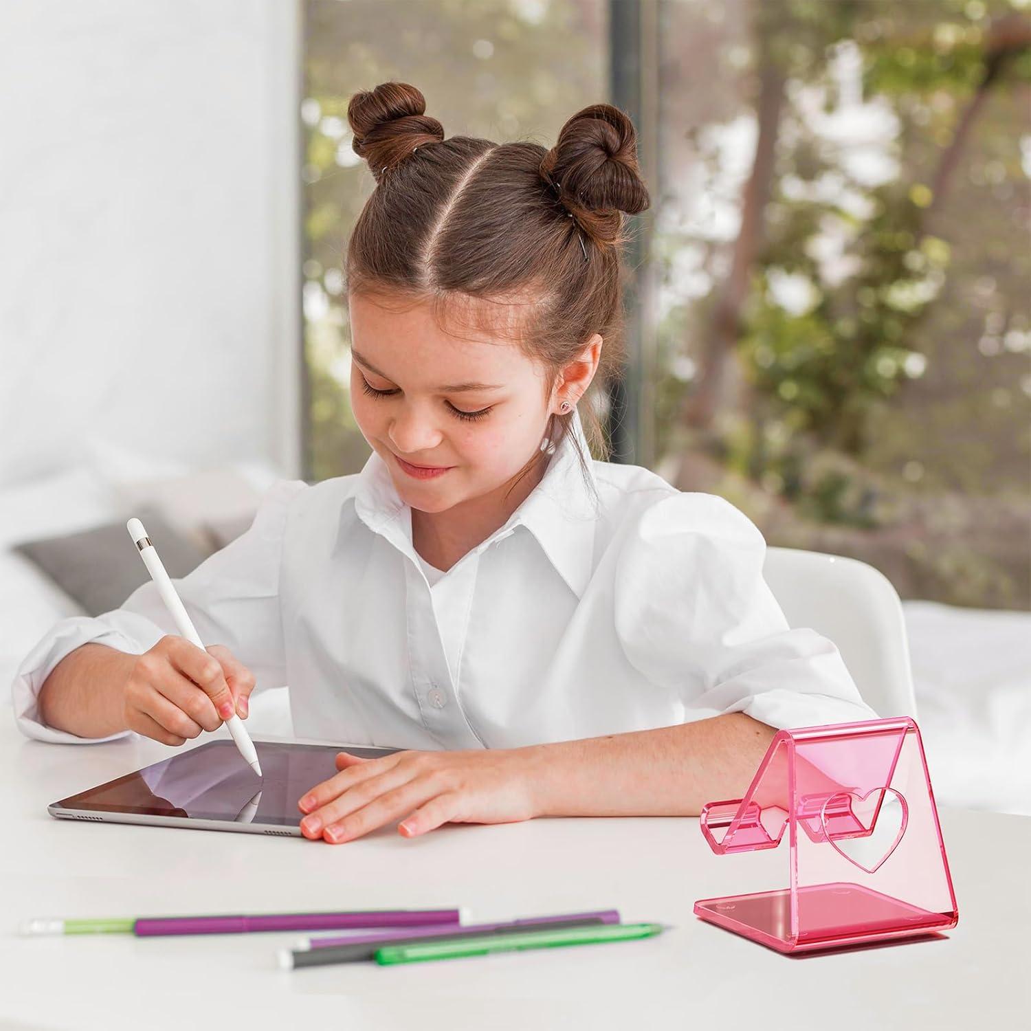 Soporte para Teléfono Celular Crpich Acrílico Rosa 10.9x9.7cm