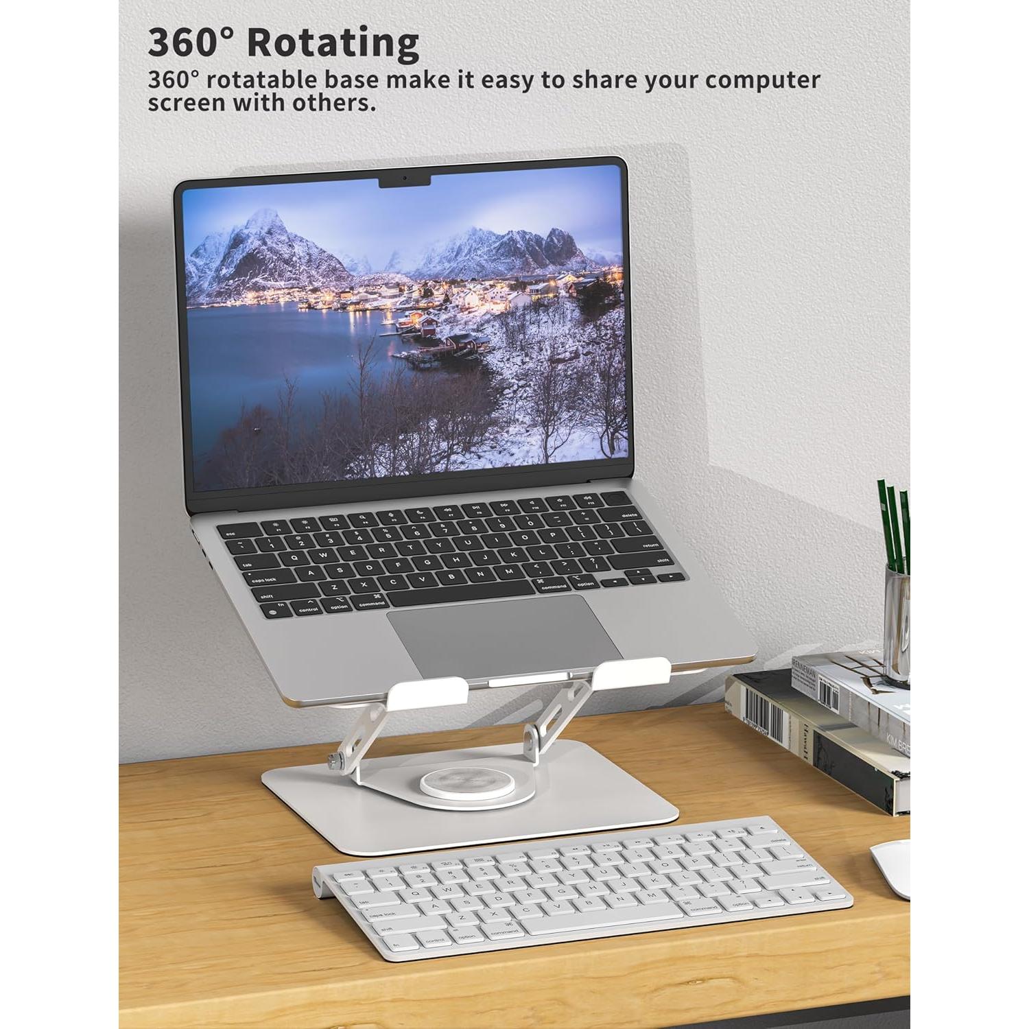 Soporte para Laptop ALASHI Ajustable 360° Blanco 10-15.6"