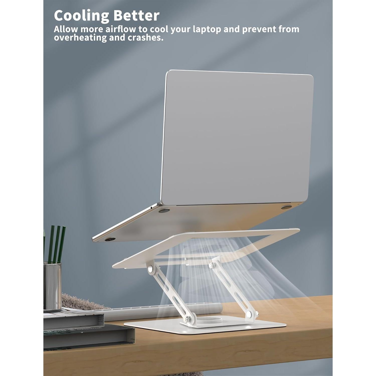 Soporte para Laptop ALASHI Ajustable 360° Blanco 10-15.6"