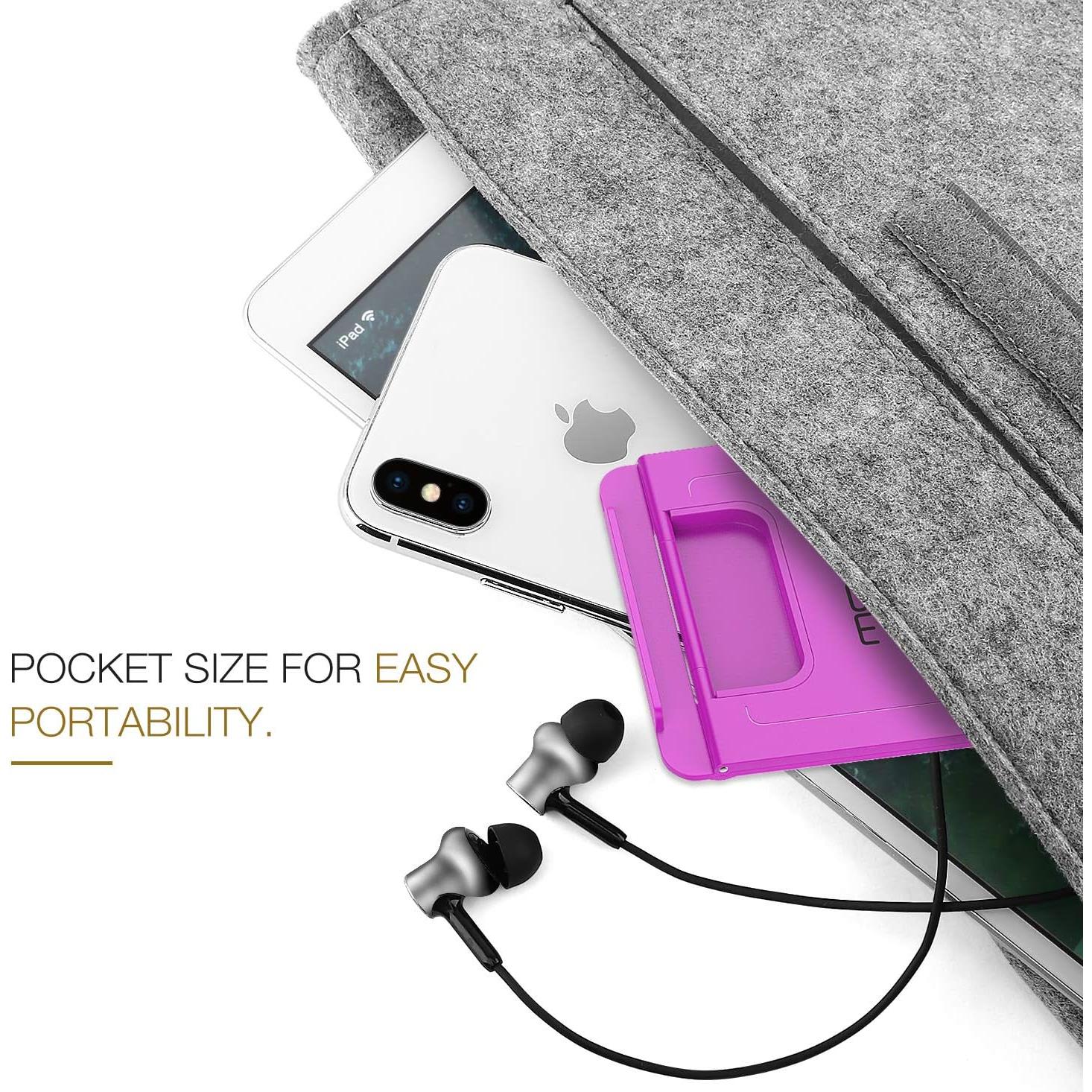 Soporte Plegable para Teléfono/Tableta MoKo Negro/Púrpura