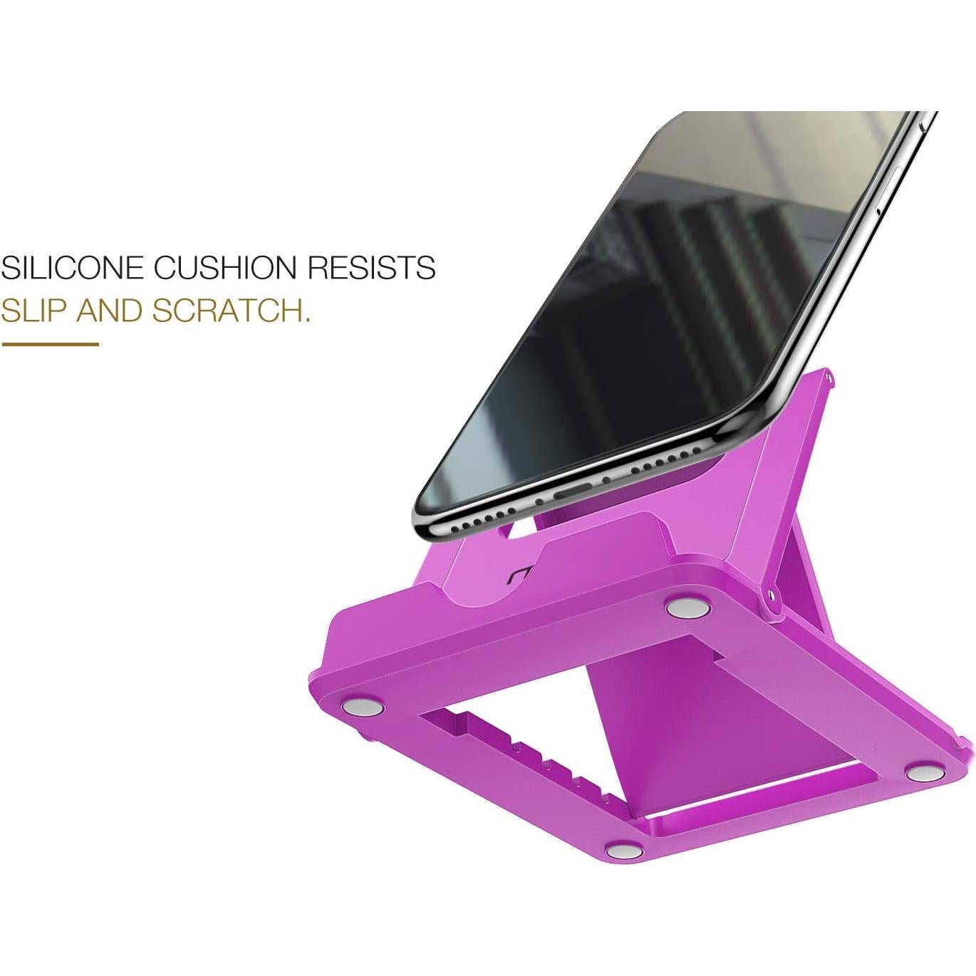Soporte Plegable para Teléfono/Tableta MoKo Negro/Púrpura
