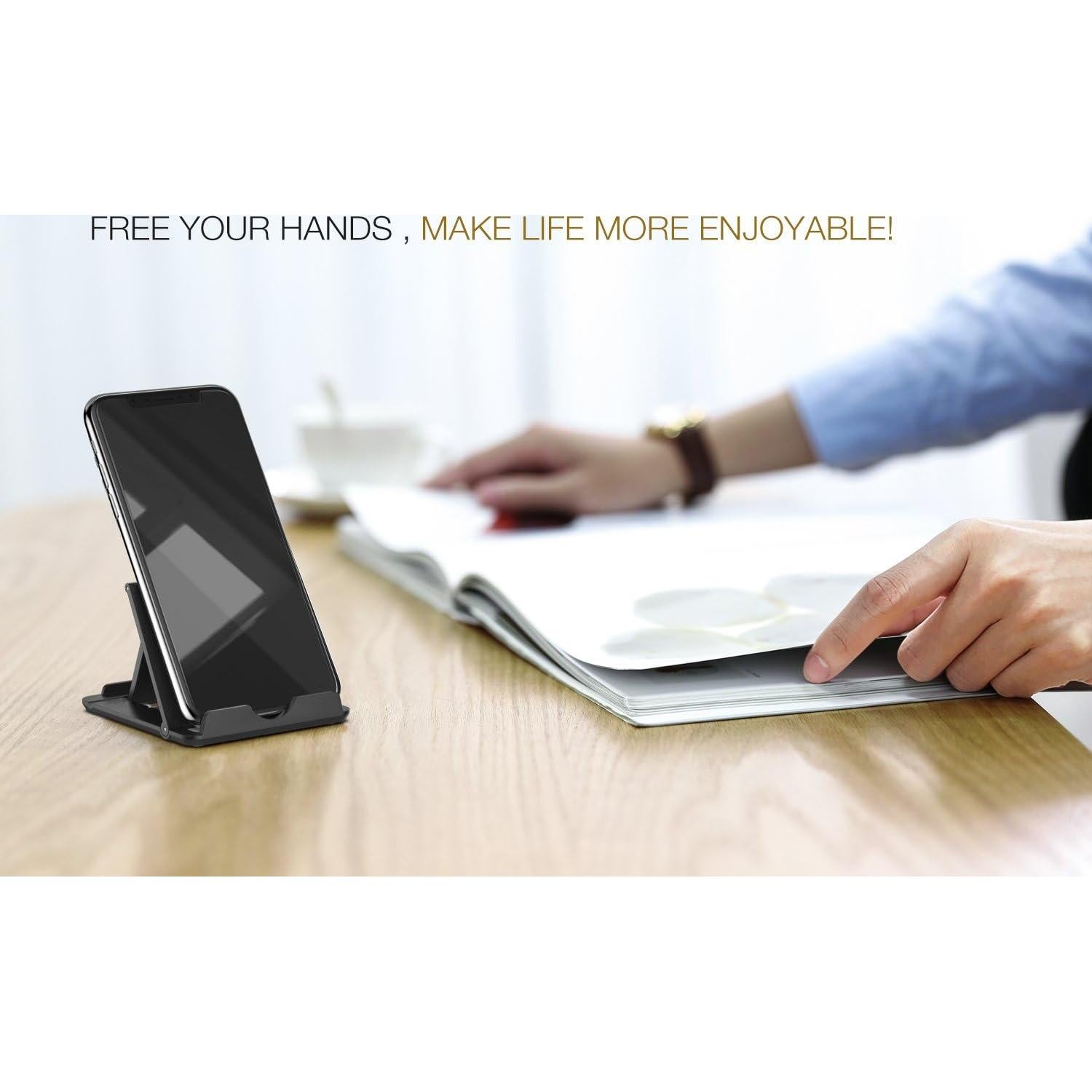 Soporte Plegable para Teléfono/Tableta MoKo Negro/Púrpura