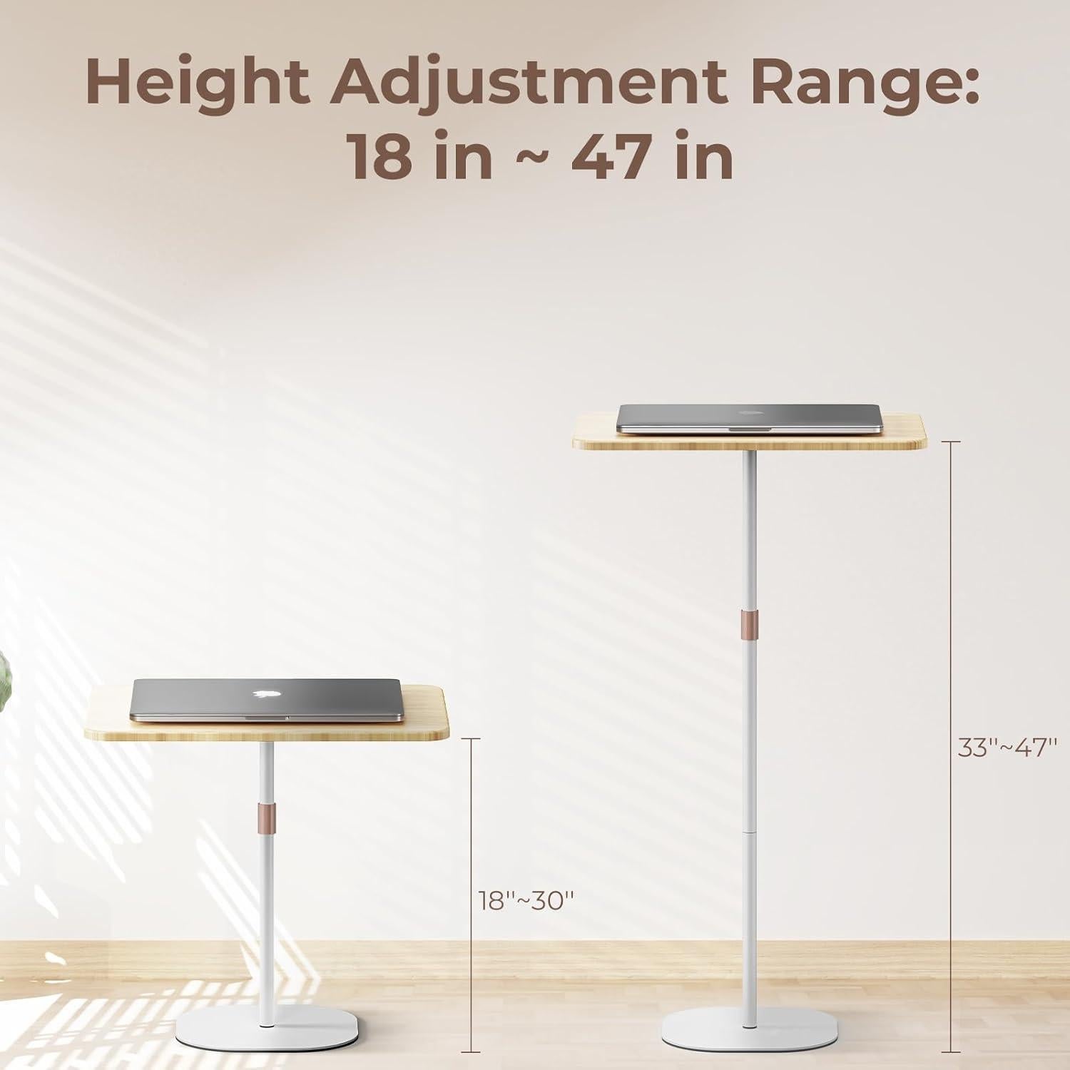 Soporte de Piso para Laptop POLESTO Ajustable 45.72-119.38 cm Blanco