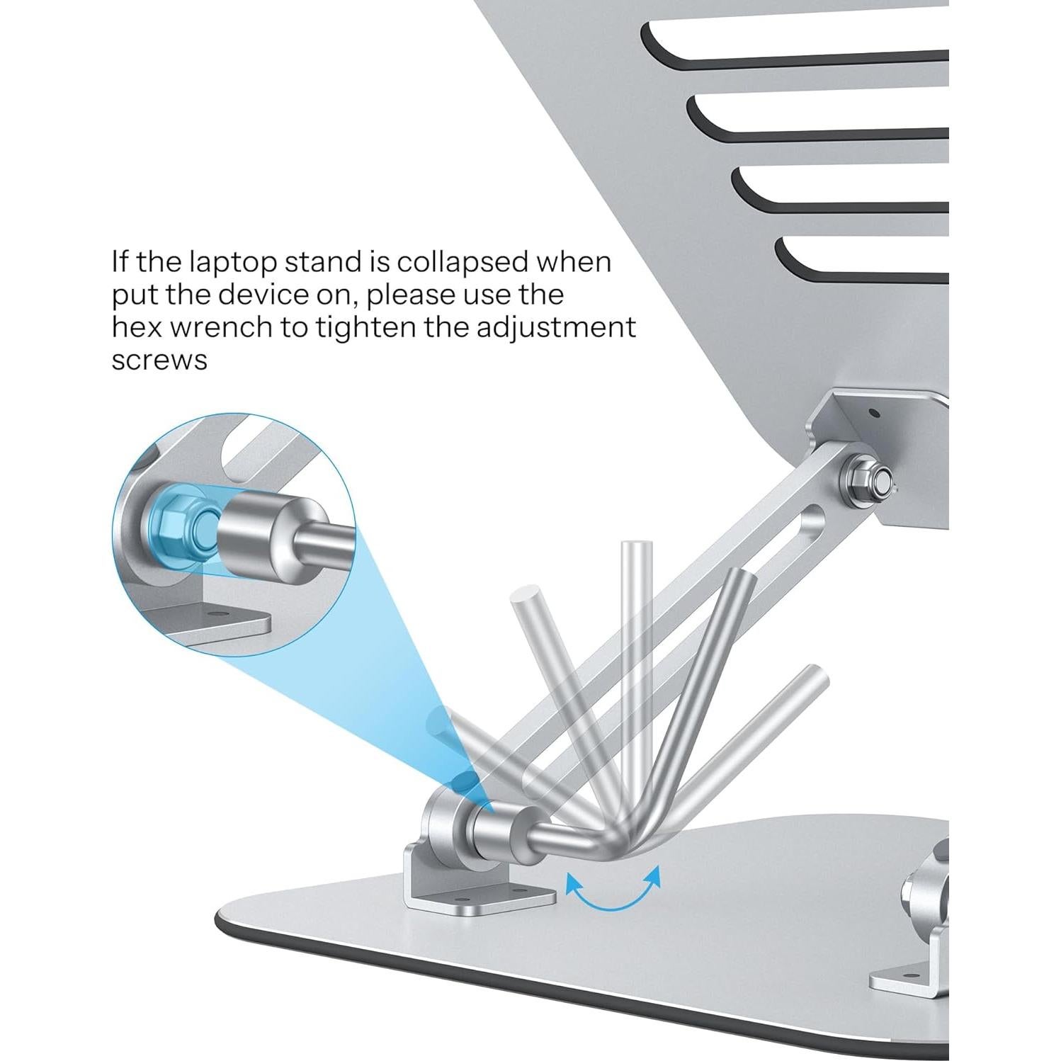 Soporte para Laptop OMOTON Ajustable Ergonómico Metal 27 cm