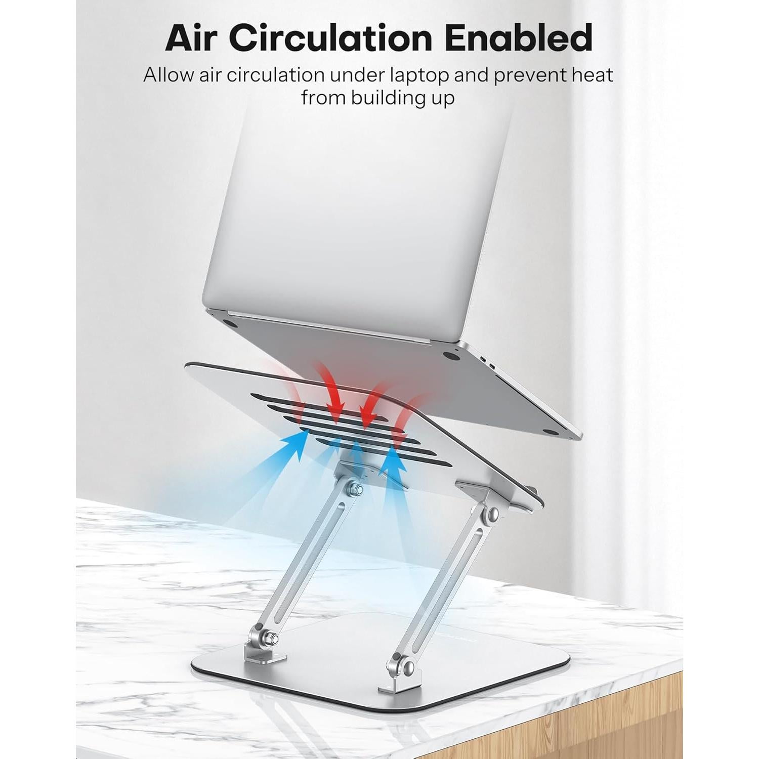 Soporte para Laptop OMOTON Ajustable Ergonómico Metal 27 cm