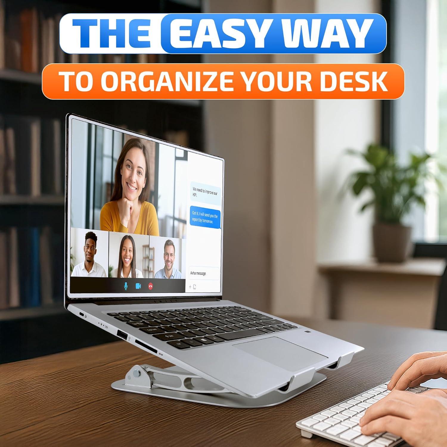 Soporte Ajustable para Laptop V TOWER 10-17.3" con Ventilación