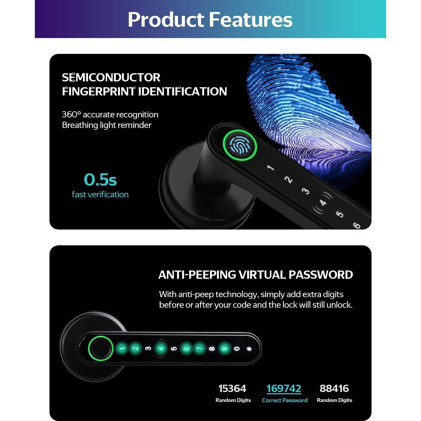 Cerradura Inteligente CATCHFACE C6 Biométrica Control App