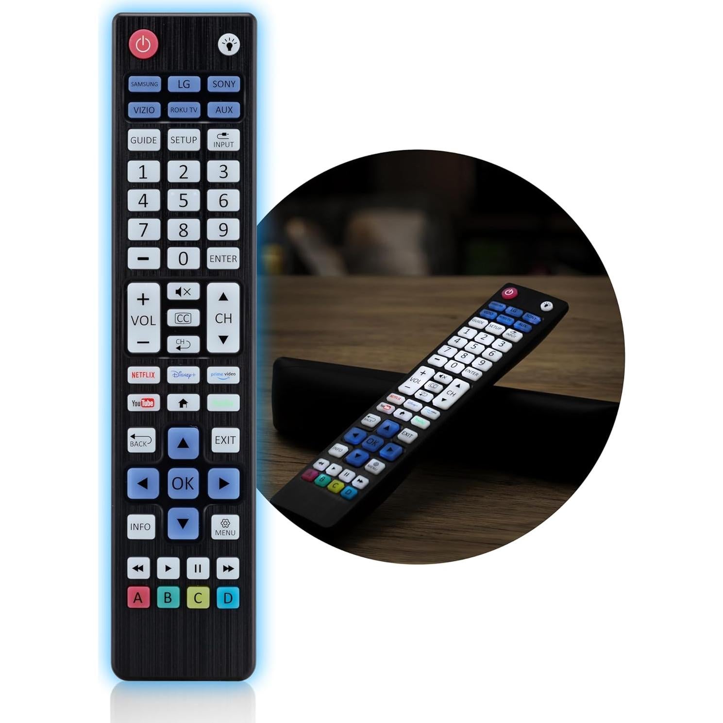 Control Remoto Universal Retroiluminado UltraPro 80830 para TV