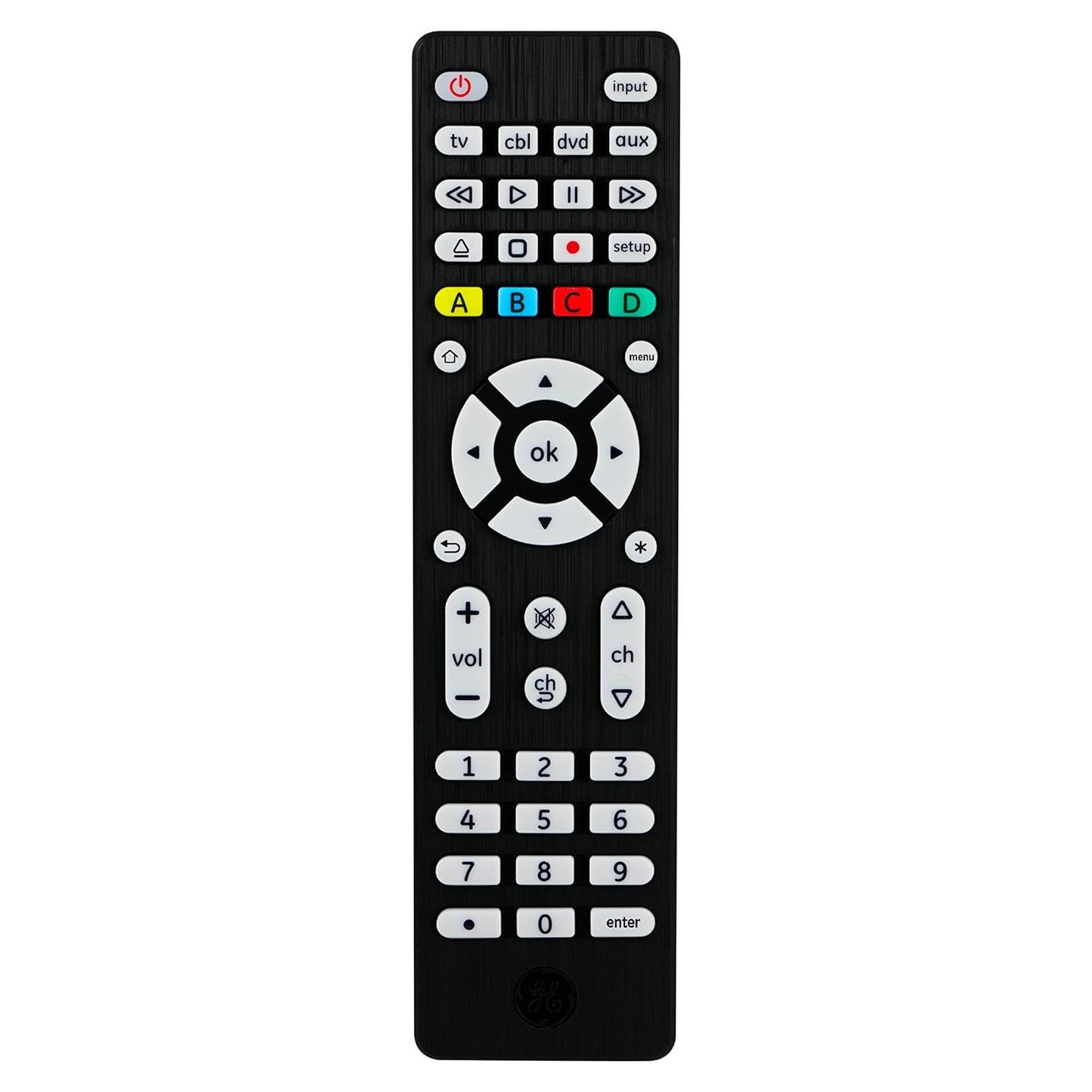 Control Remoto Universal GE para 4 Dispositivos - Negro