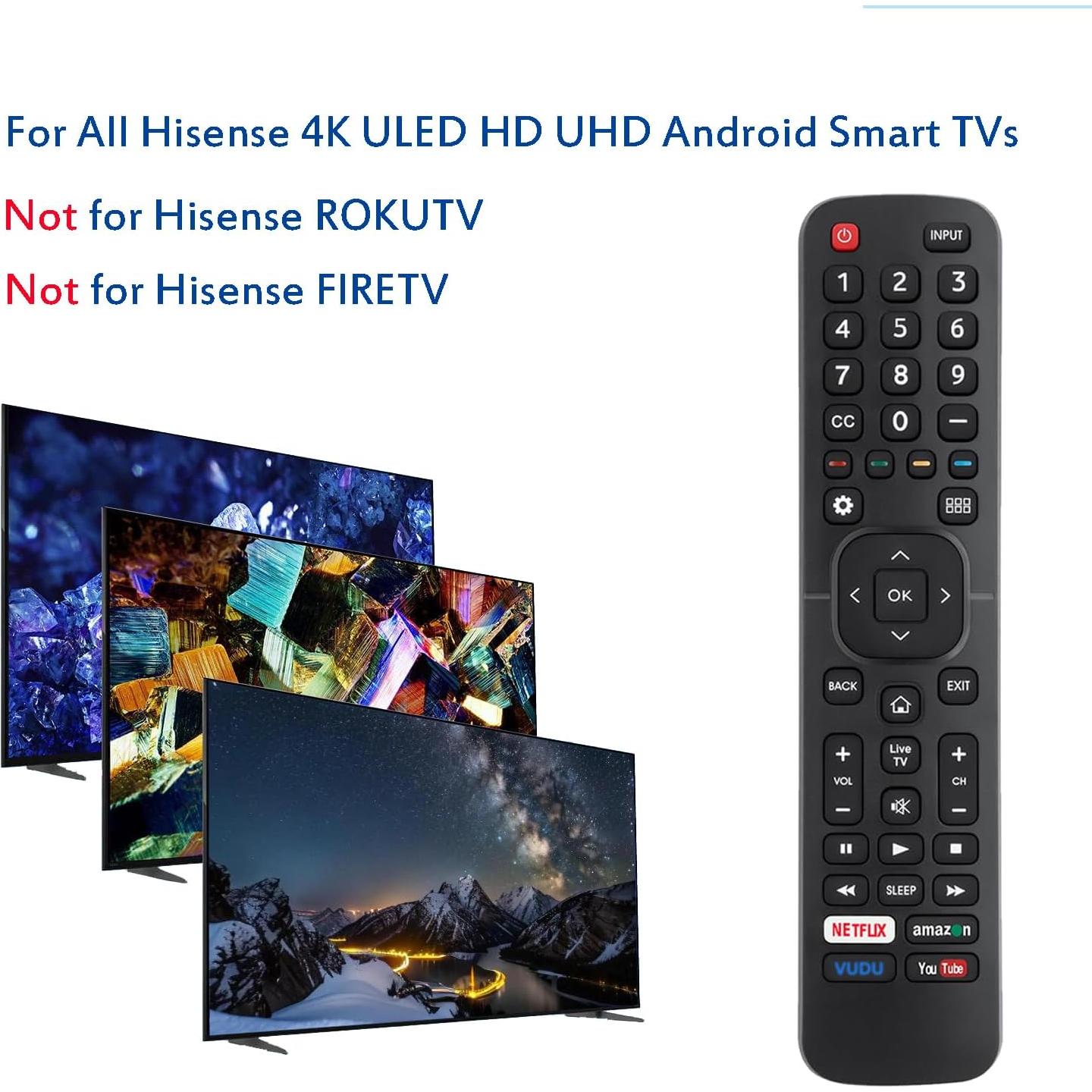 Control Remoto Universal Hisense EN2A27 para Televisores 4K