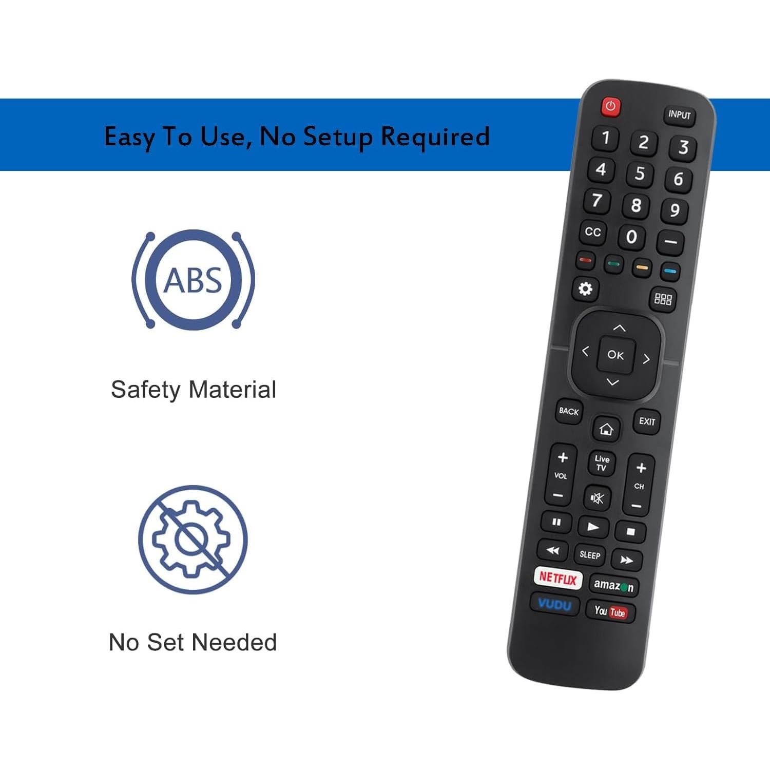 Control Remoto Universal Hisense EN2A27 para Televisores 4K
